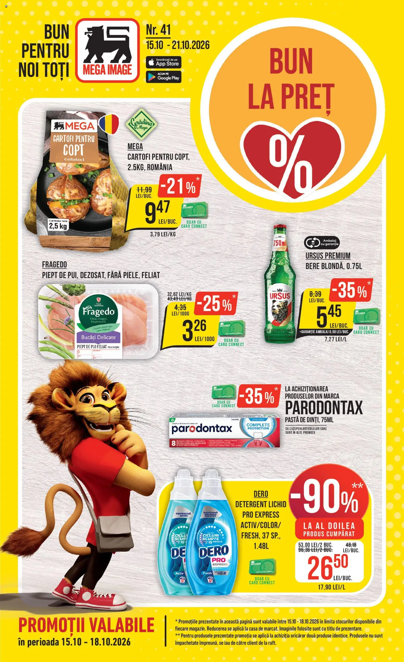 Catalog Mega Image 15 - 20 Octombrie 2026 | Pagina 1 | Produse: Premium, Ursus, Pui, Bere