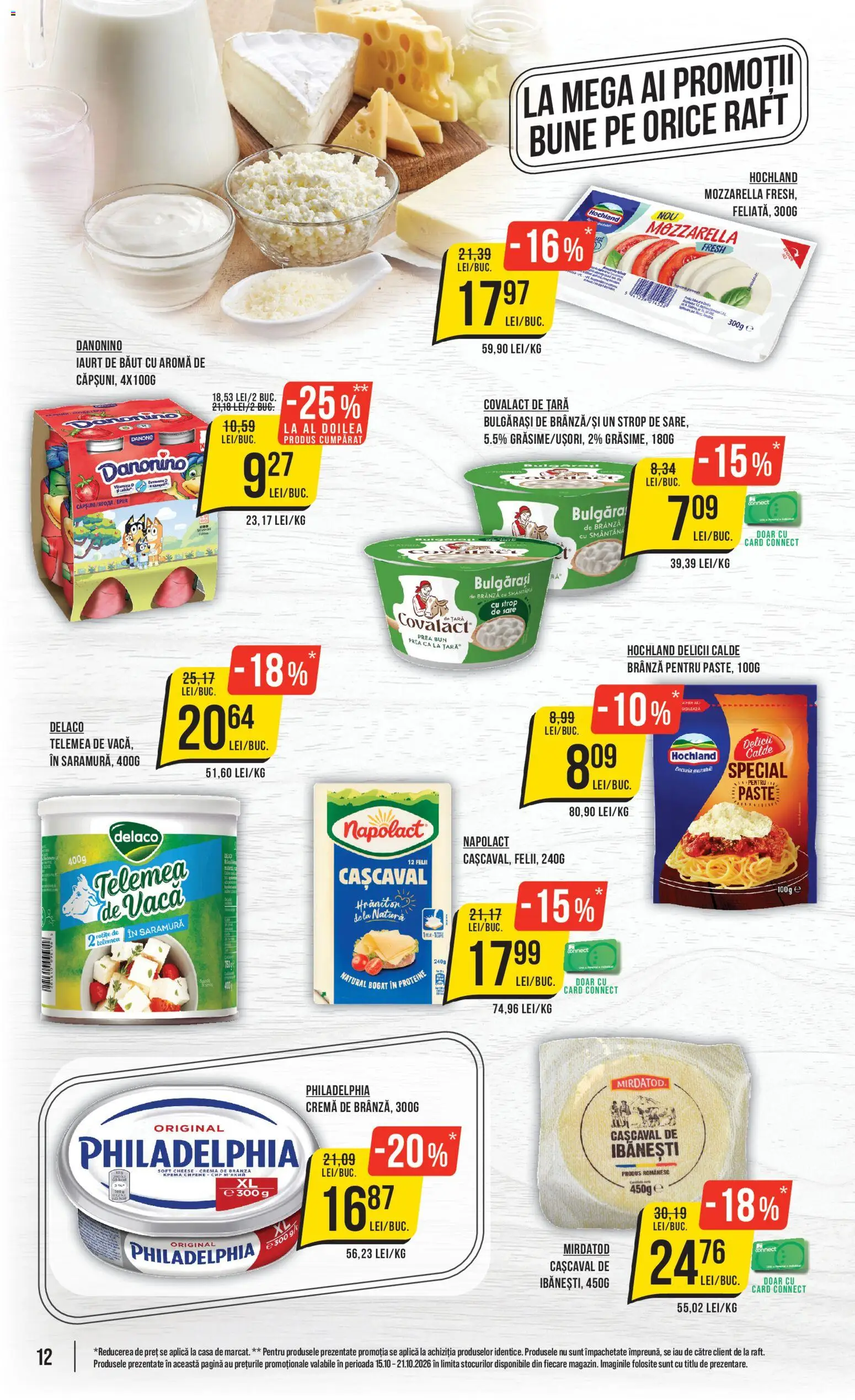 Catalog Mega Image 15 - 20 Octombrie 2026 | Pagina 12 | Produse: Proteine, Aplică, Covalact de tara, Mozzarella