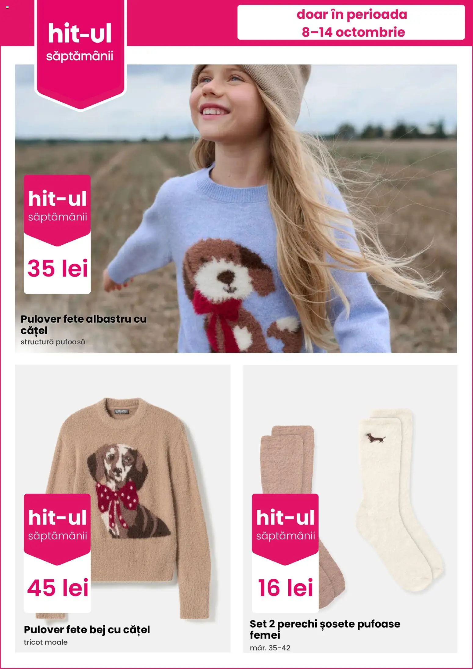 Catalog Pepco 8 - 13 Octombrie 2026 | Pagina 3 | Produse: Pulover, Șosete