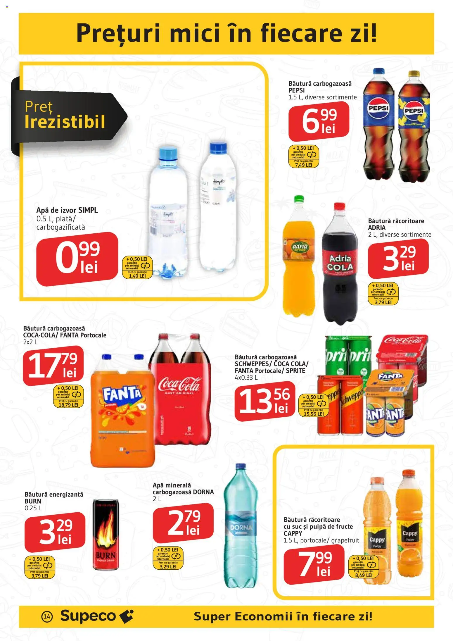 Catalog Supeco 15 - 20 Octombrie 2026 | Pagina 14 | Produse: Apa minerala, Mici, Fanta, Băutură energizantă