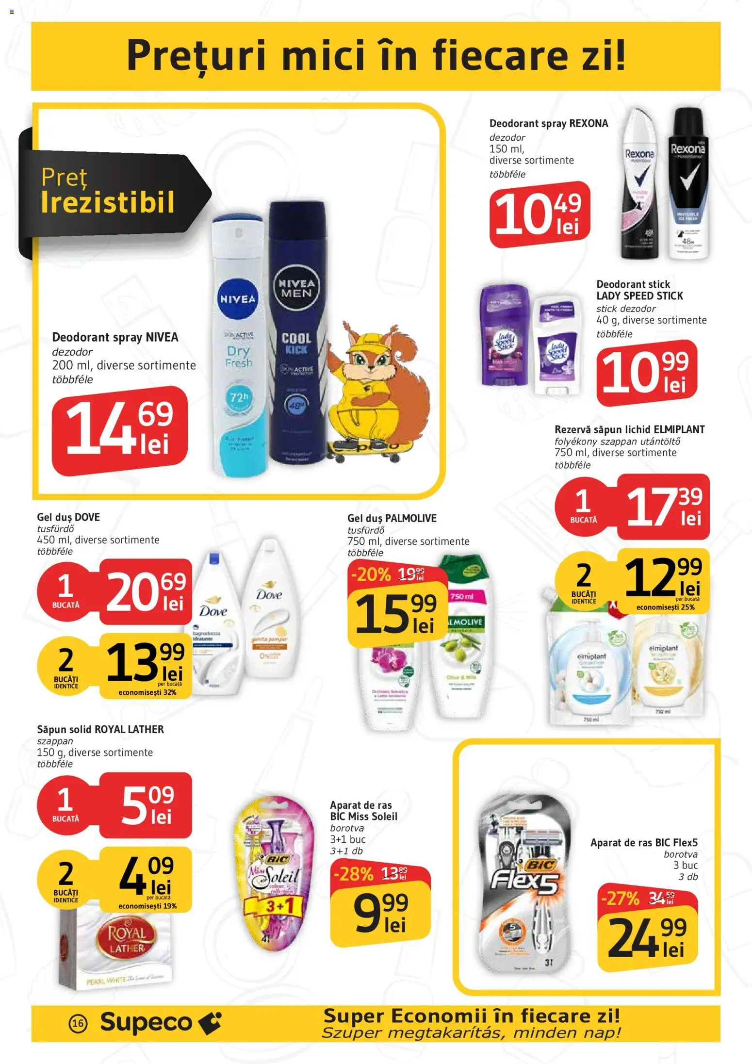 Catalog Supeco 15 - 20 Octombrie 2026 | Pagina 16 | Produse: Solid, Aparat De Ras, Săpun, Deodorant