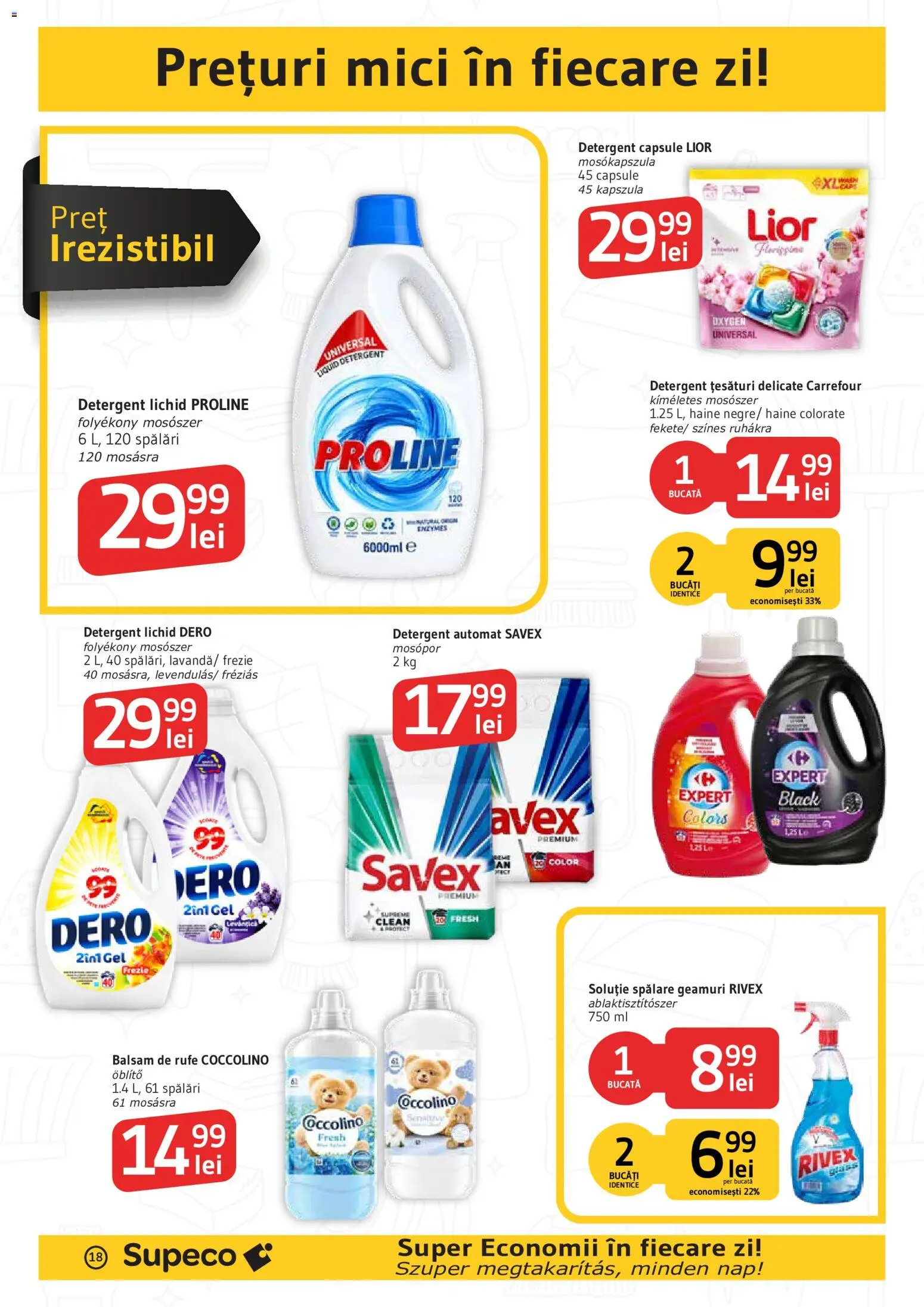 Catalog Supeco 15 - 20 Octombrie 2026 | Pagina 18 | Produse: Detergent Automat, Detergent, Balsam de rufe, Haine