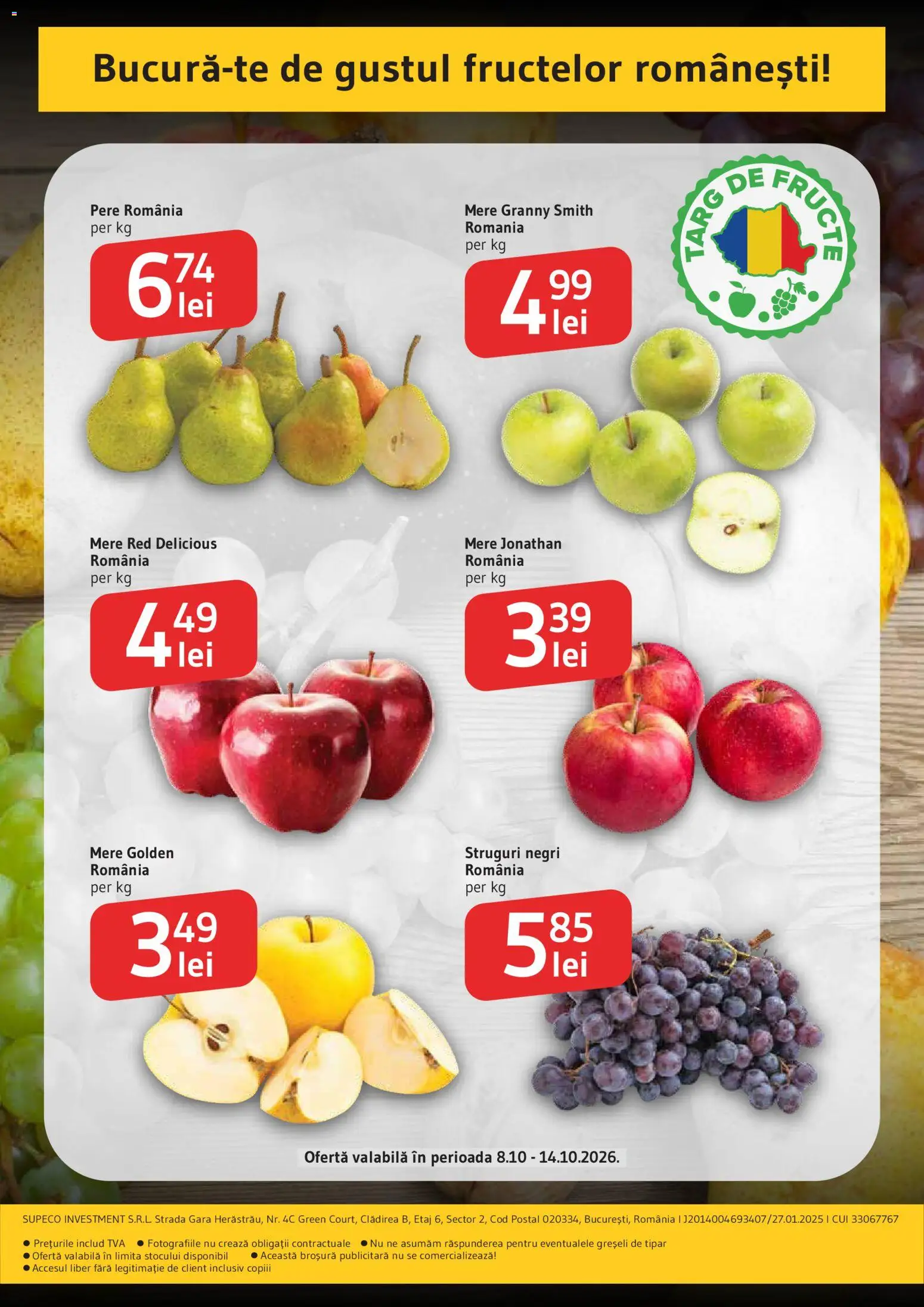 Catalog Supeco 8 - 13 Octombrie 2026 | Pagina 2 | Produse: Struguri, Mere, Pere, Fructe
