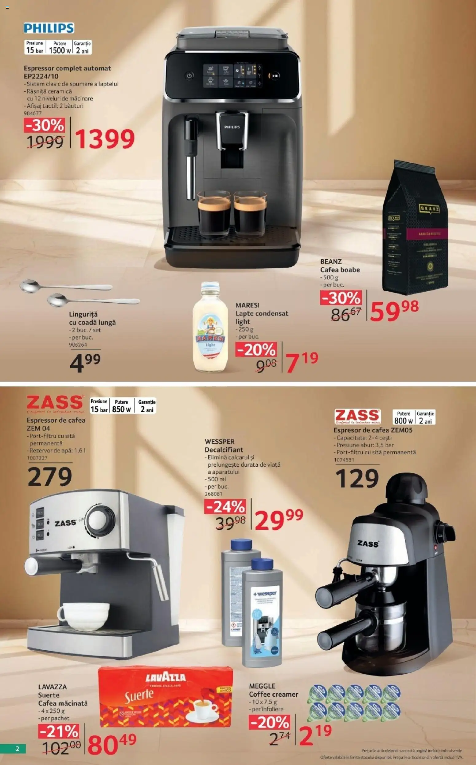 Catalog Selgros 2 - 28 Octombrie 2026 | Pagina 2 | Produse: Philips, Cafea macinata, Lapte, Cafea