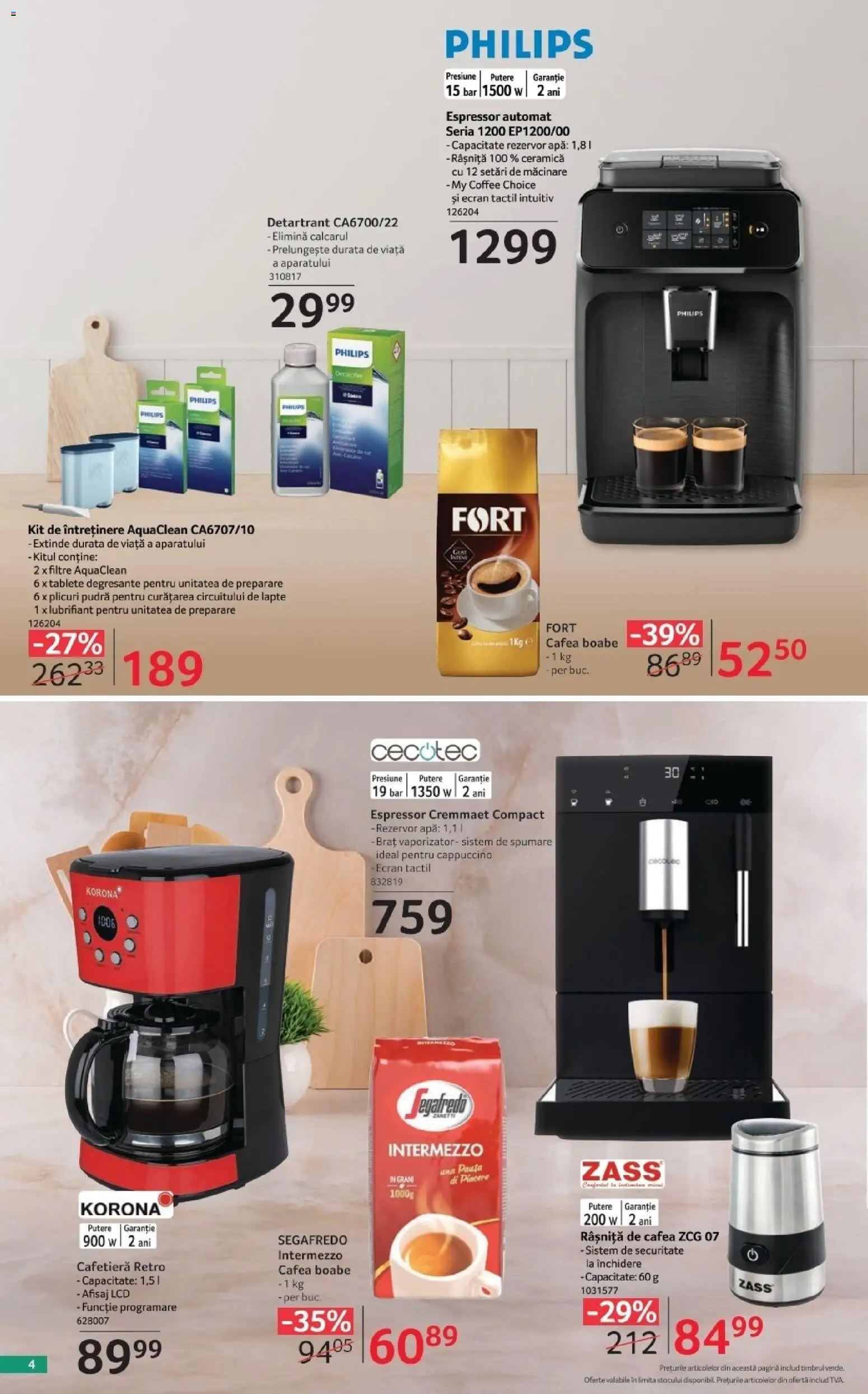 Catalog Selgros 2 - 28 Octombrie 2026 | Pagina 4 | Produse: Philips, Pudră, Cafea, Apă