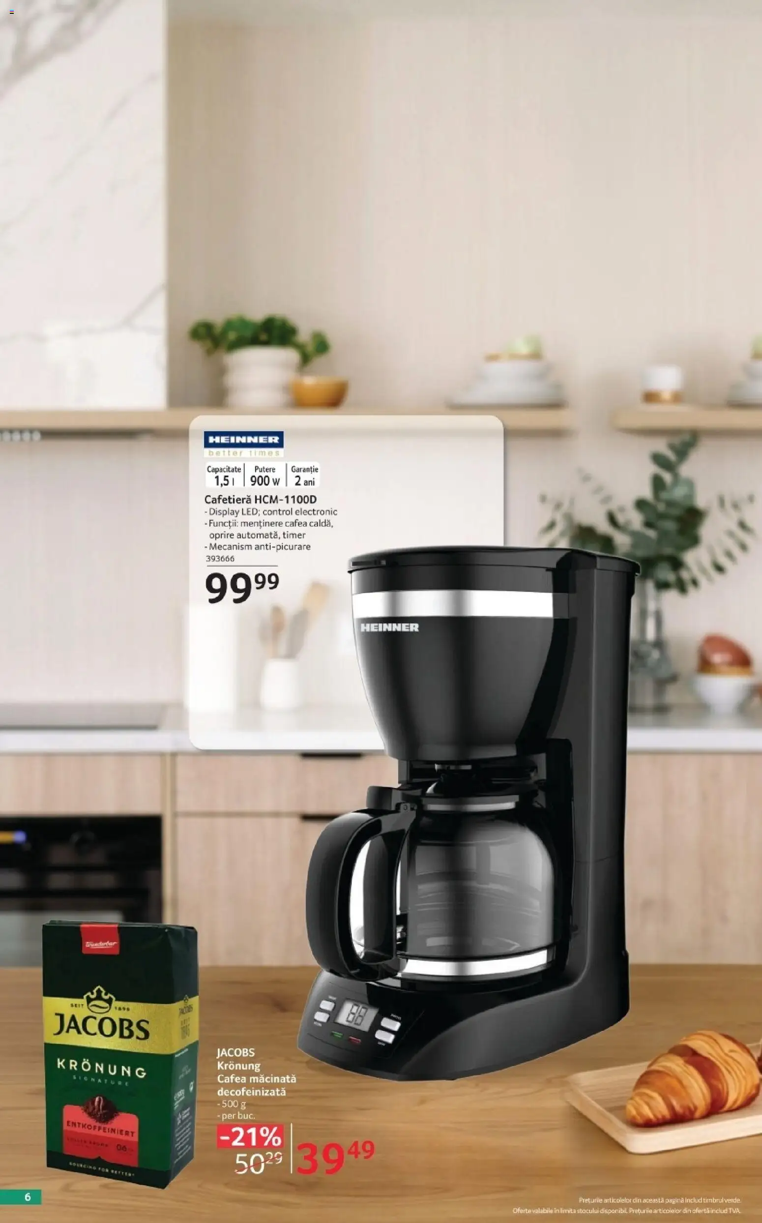 Catalog Selgros 2 - 28 Octombrie 2026 | Pagina 6 | Produse: Cafetieră, Cafea macinata, Jacobs, Cafea