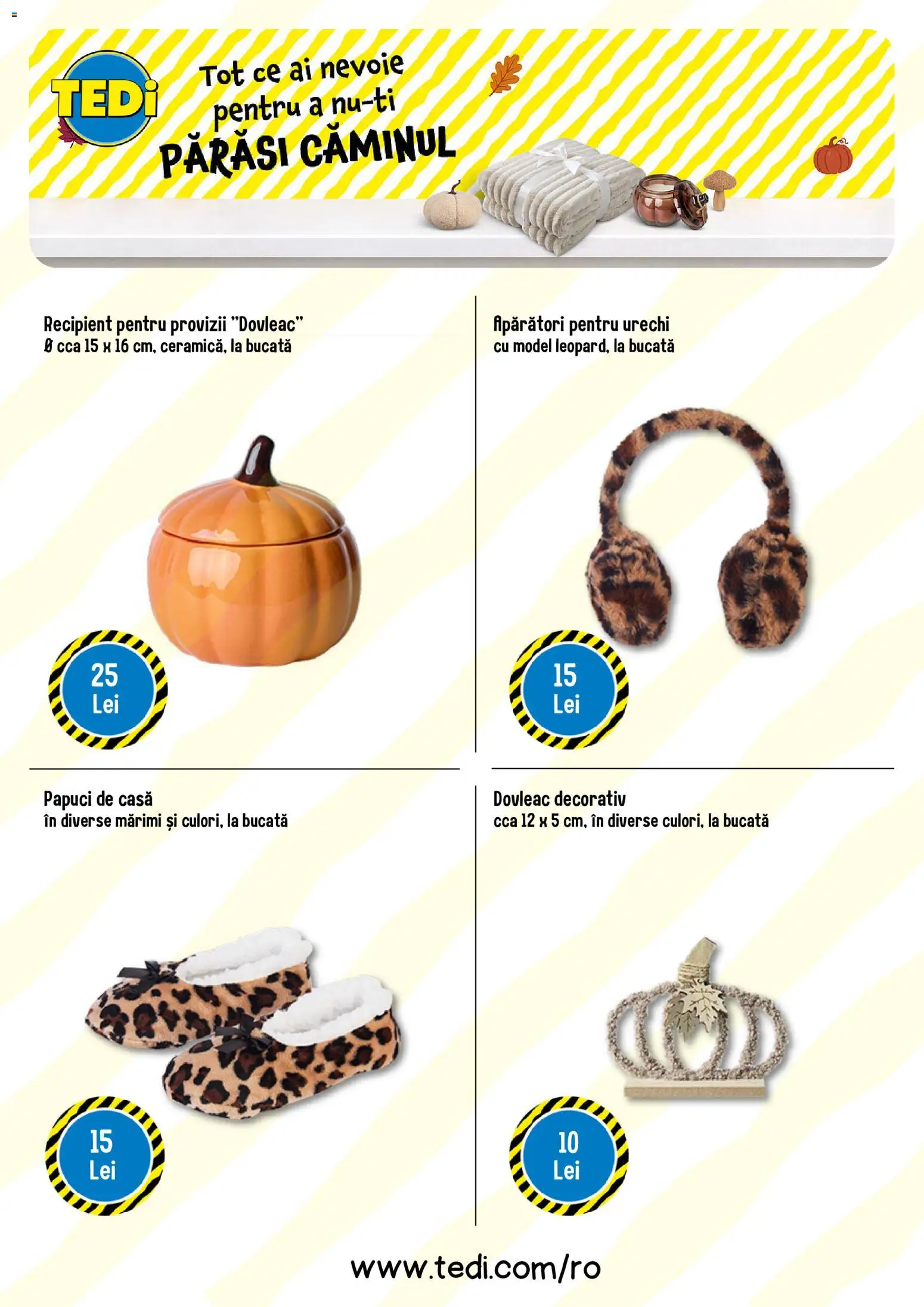 Catalog TEDi 5 - 31 Octombrie 2026 | Pagina 3 | Produse: Dovleac, Papuci de casă, Papuci