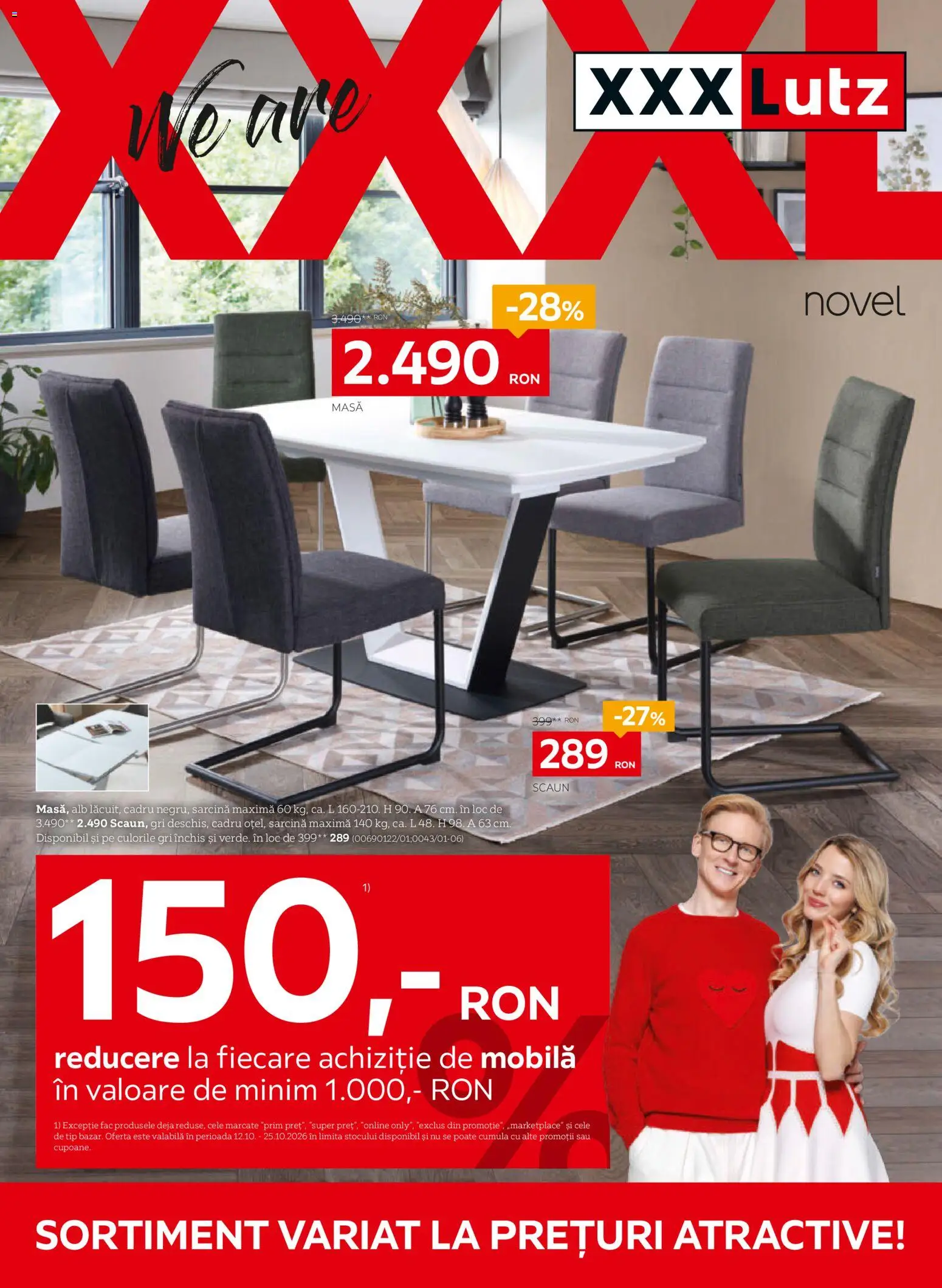 Catalog XXXLutz 5 - 31 Octombrie 2026 | Pagina 1 | Produse: Masă, Scaun, Tip