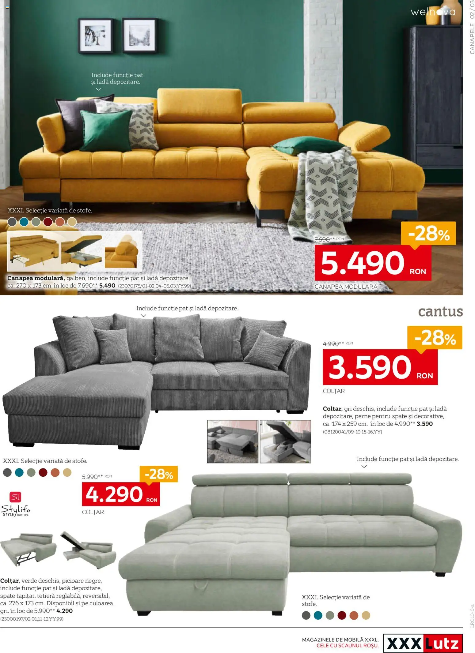 Catalog XXXLutz 5 - 31 Octombrie 2026 | Pagina 3 | Produse: Style, Pat, Canapea, Colțar