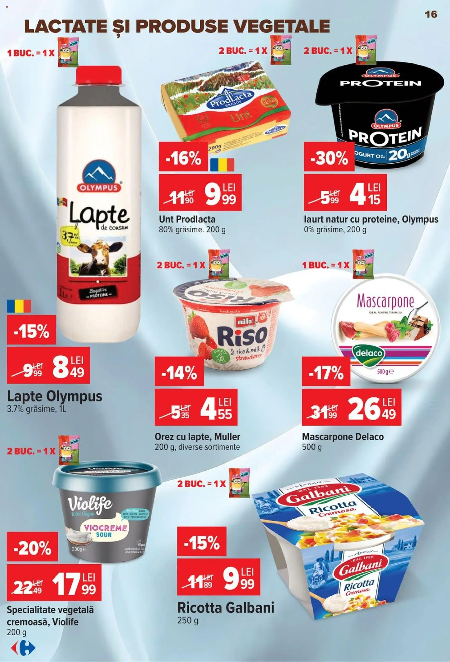 Catalog Carrefour 14 - 26 Octombrie 2026 | Pagina 16 | Produse: Delaco, Proteine, Lapte, Orez
