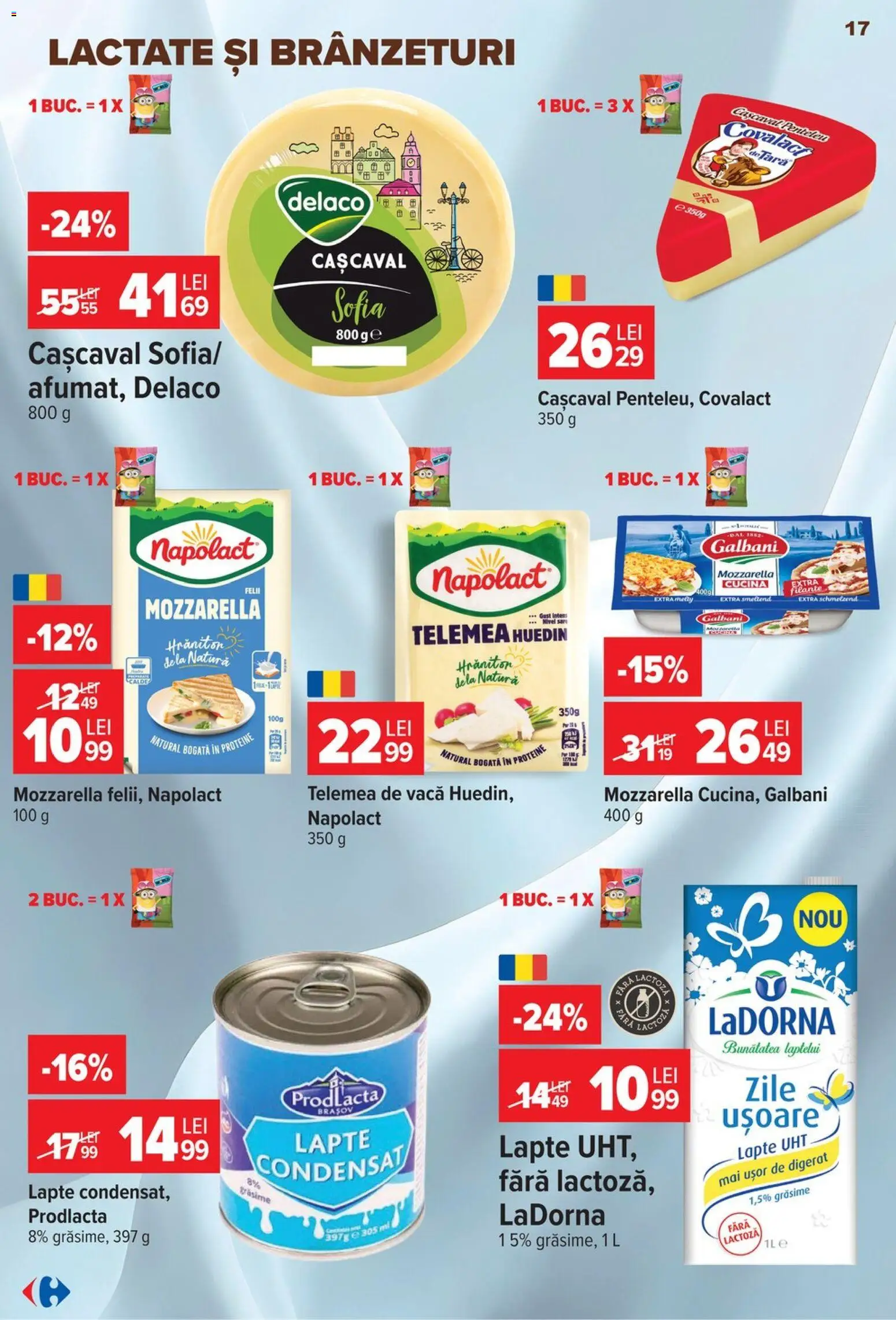 Catalog Carrefour 14 - 26 Octombrie 2026 | Pagina 17 | Produse: Delaco, Proteine, Mozzarella, Lapte