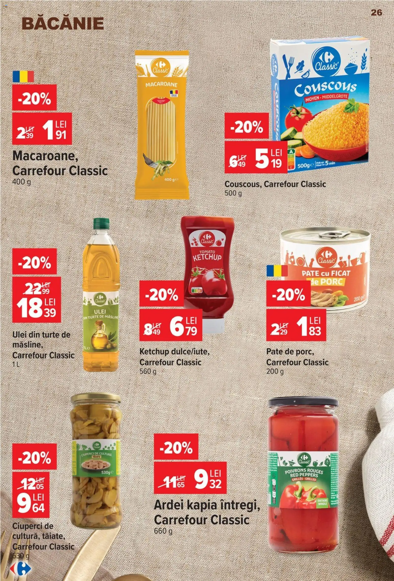 Catalog Carrefour 14 - 26 Octombrie 2026 | Pagina 26 | Produse: Carrefour Classic, Pate, Măsline, Ketchup