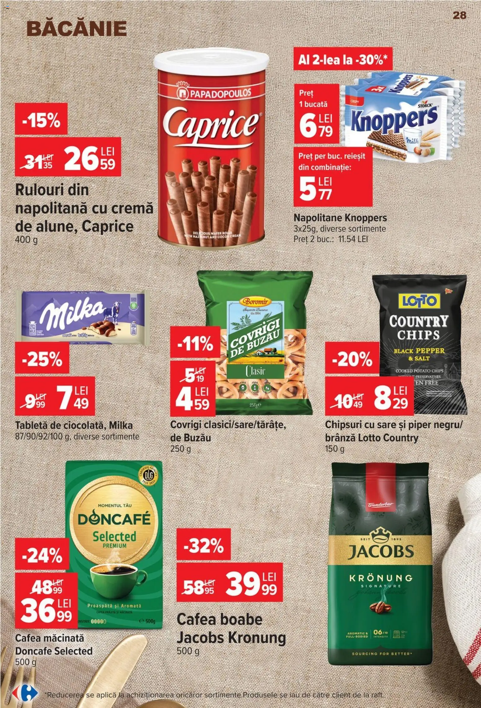 Catalog Carrefour 14 - 26 Octombrie 2026 | Pagina 28 | Produse: Cafea macinata, Napolitane, Doncafe, Cafea