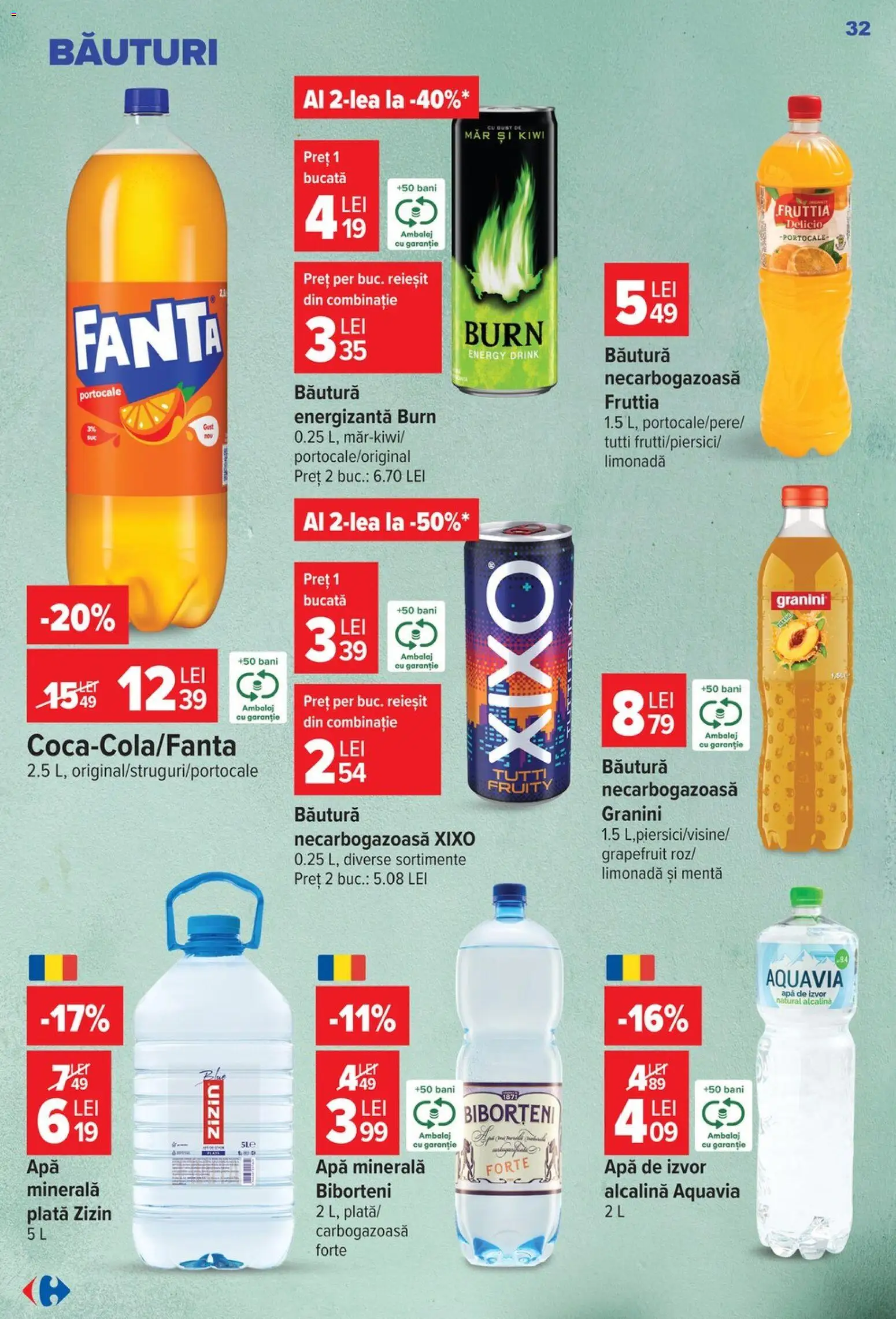 Catalog Carrefour 14 - 26 Octombrie 2026 | Pagina 32 | Produse: Menta, Limonada, Grapefruit, Apă