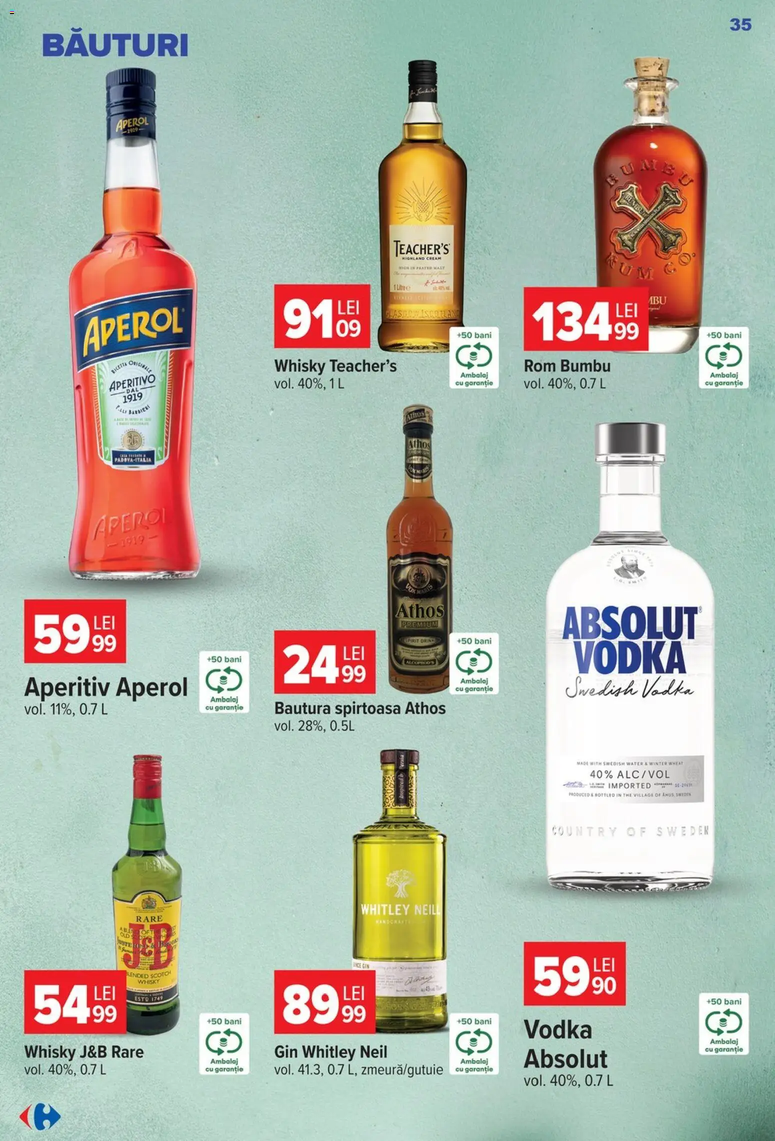 Catalog Carrefour 14 - 26 Octombrie 2026 | Pagina 35 | Produse: Scotch Whisky, Rom, Gin, Vodka
