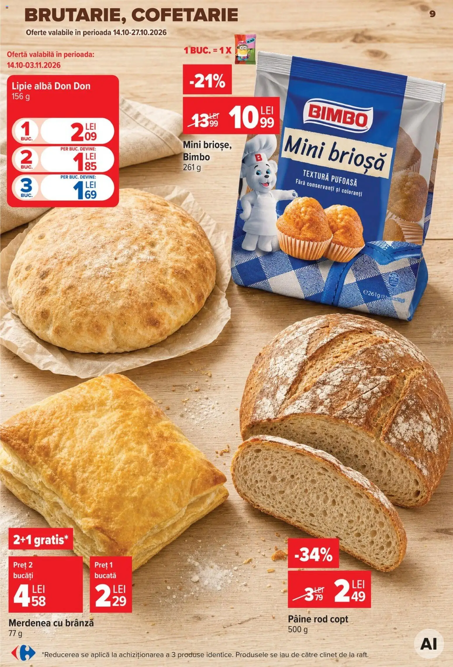 Catalog Carrefour 14 - 26 Octombrie 2026 | Pagina 9 | Produse: Alba, Brânză, Pâine, Cofetărie