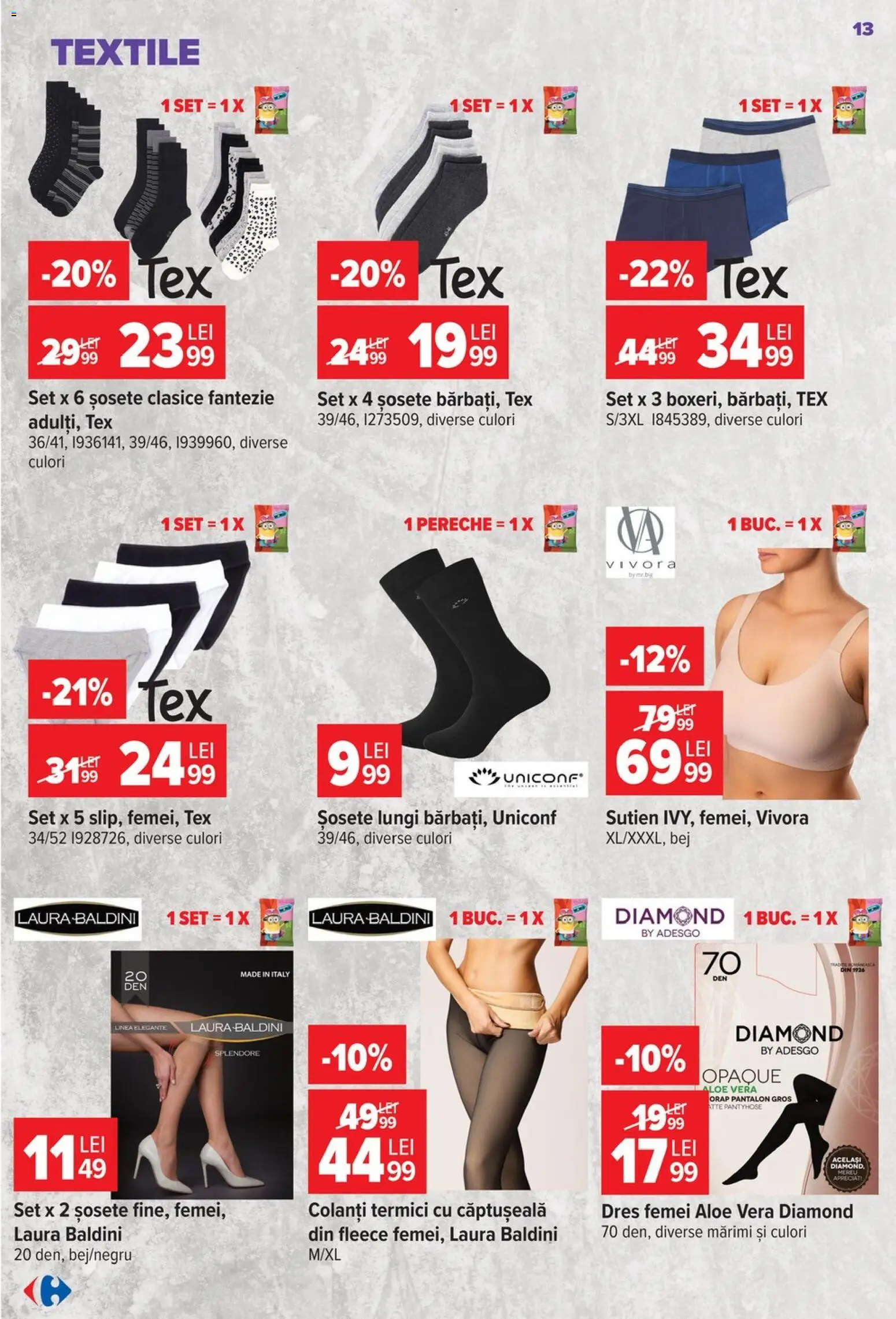 Catalog Carrefour 14 - 26 Octombrie 2026 | Pagina 13 | Produse: Aloe vera, Sutien, Șosete, Colanți
