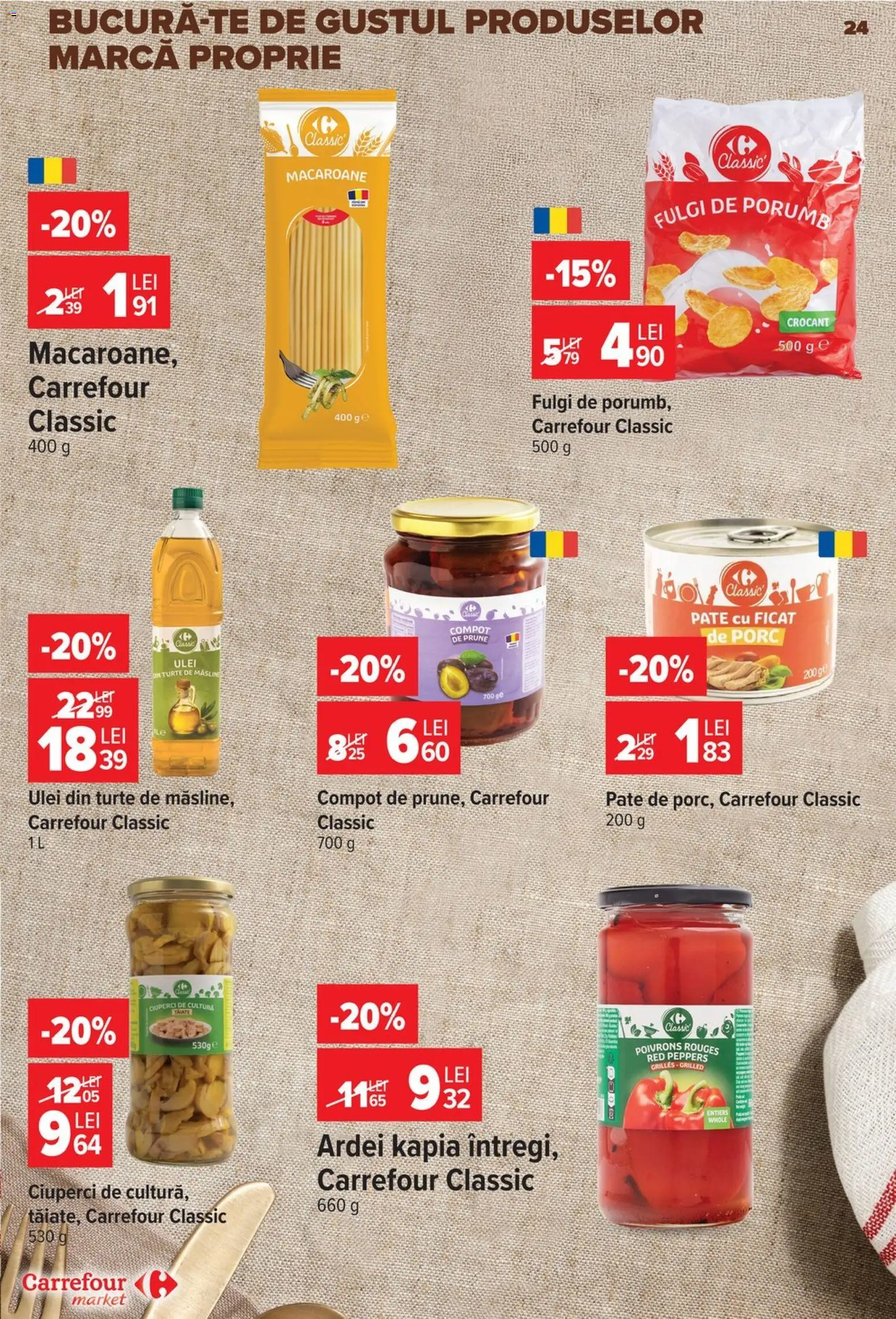 Catalog Carrefour 14 - 26 Octombrie 2026 | Pagina 24 | Produse: Pate, Ardei, Fulgi, Porumb