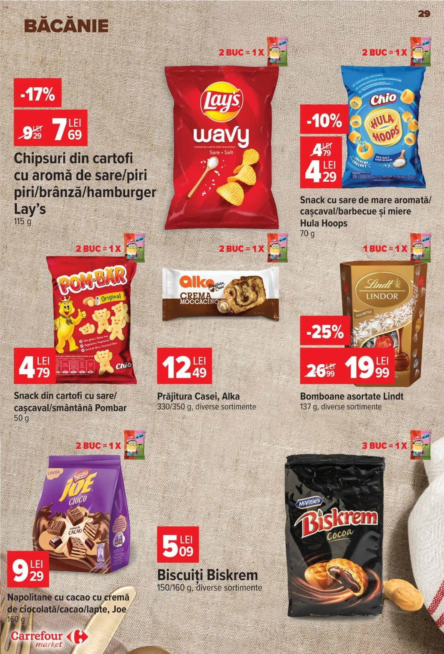 Catalog Carrefour 14 - 26 Octombrie 2026 | Pagina 29 | Produse: Lindt, Chipsuri, Biscuiți, Cartofi