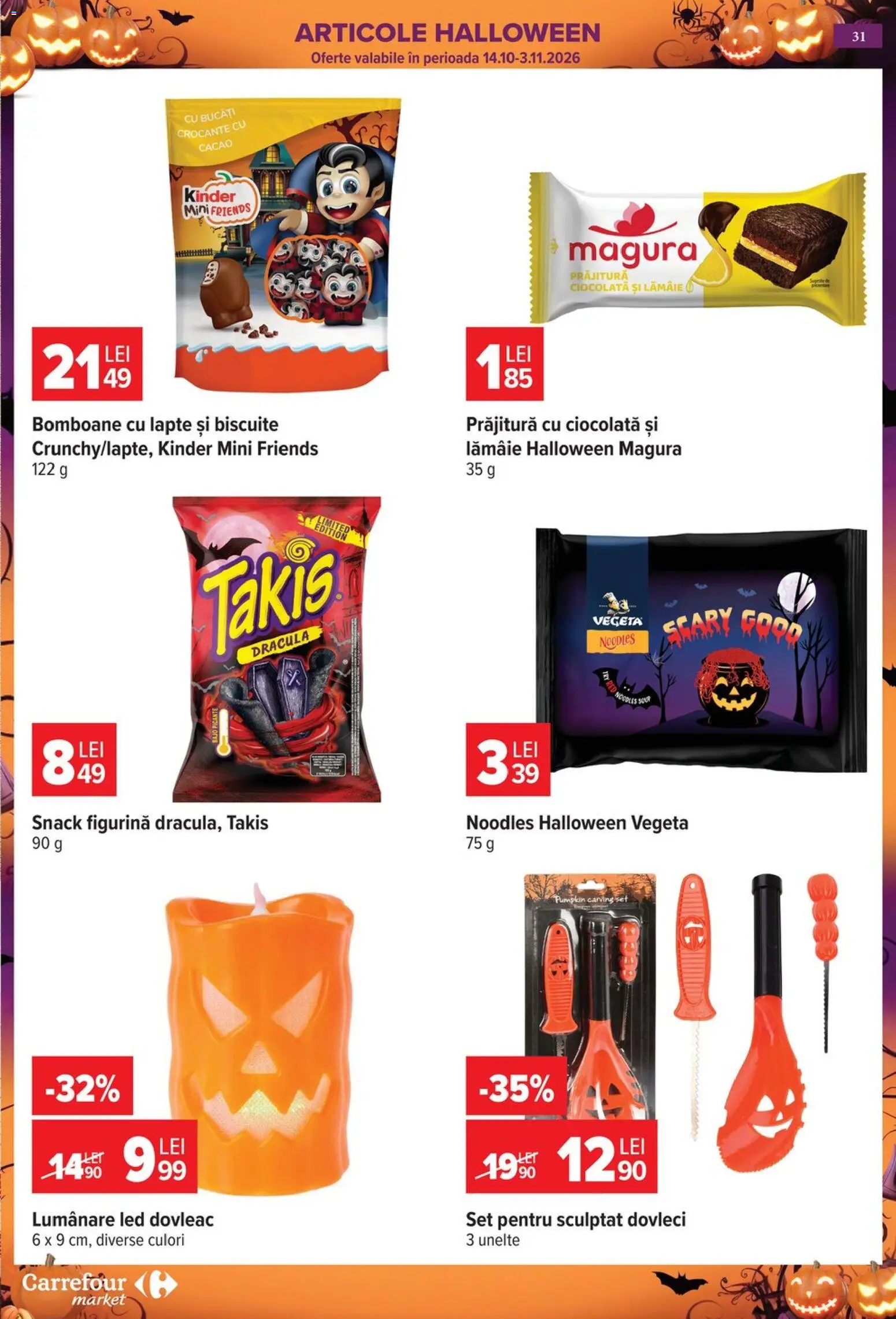 Catalog Carrefour 14 - 26 Octombrie 2026 | Pagina 31 | Produse: Prăjitură, Noodles, Cacao, Lămâie