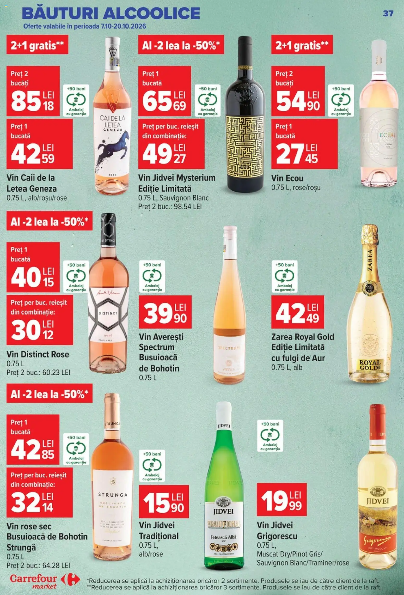 Catalog Carrefour 14 - 26 Octombrie 2026 | Pagina 37 | Produse: Aplică, Vin rose, Sauvignon, Fulgi