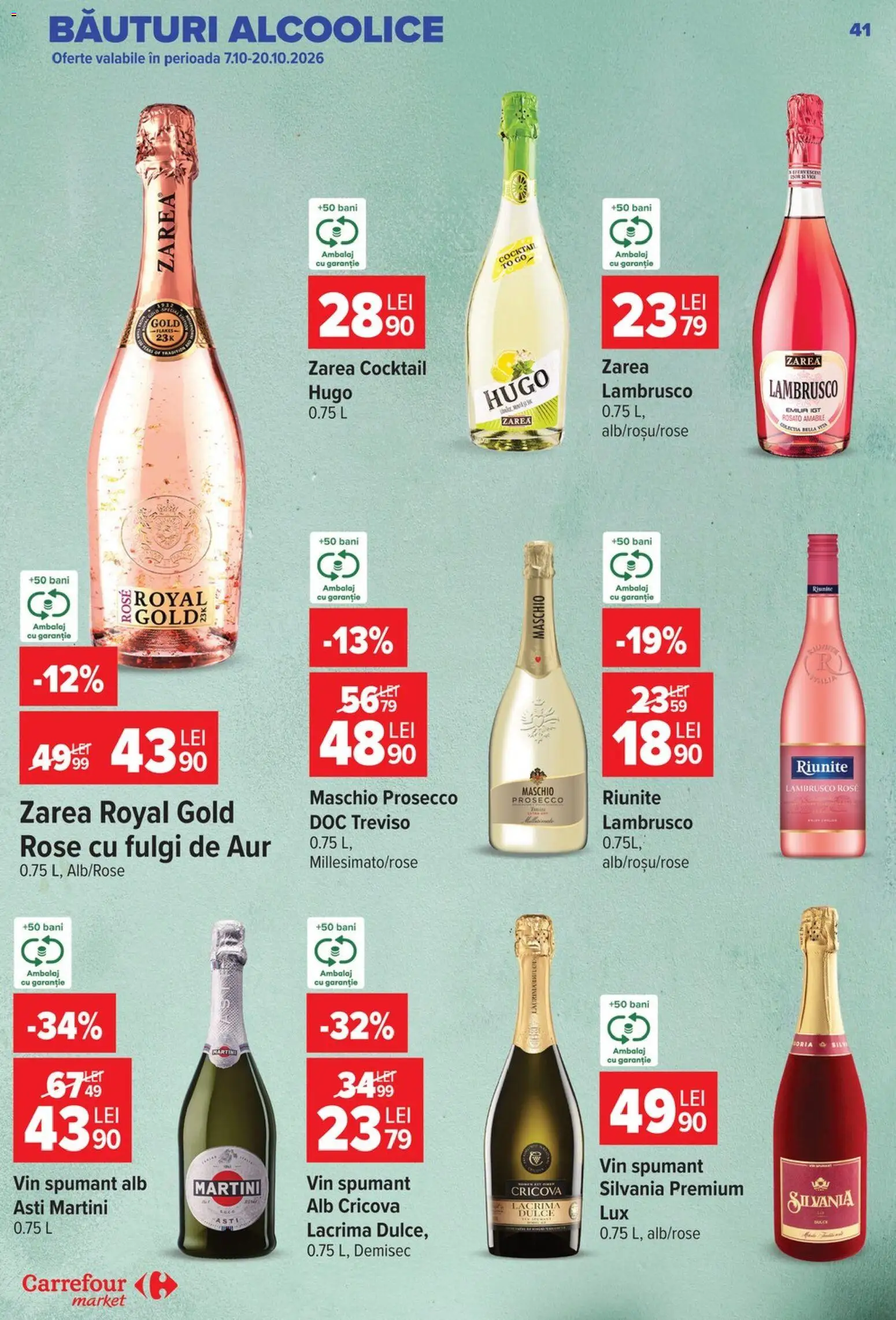 Catalog Carrefour 14 - 26 Octombrie 2026 | Pagina 41 | Produse: Martini, Lambrusco, Prosecco, Cocktail