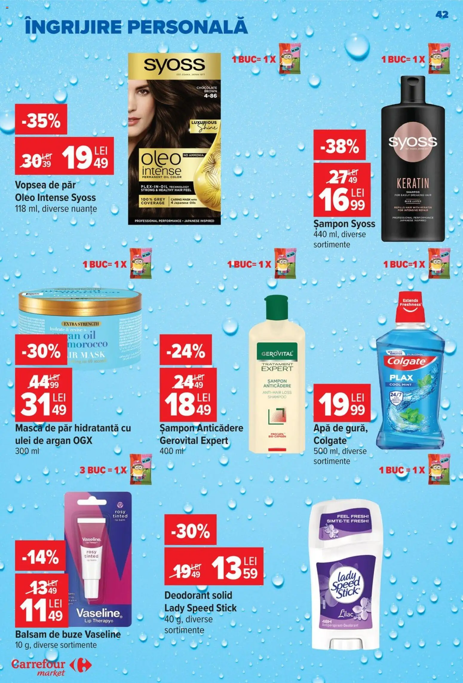 Catalog Carrefour 14 - 26 Octombrie 2026 | Pagina 42 | Produse: Grey, Șampon, Mască de păr, Balsam de buze