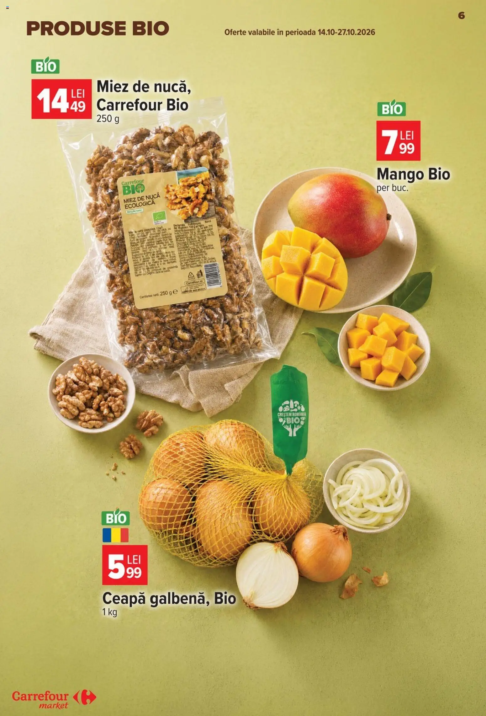 Catalog Carrefour 14 - 26 Octombrie 2026 | Pagina 6 | Produse: Bio, Ceapă, Mango