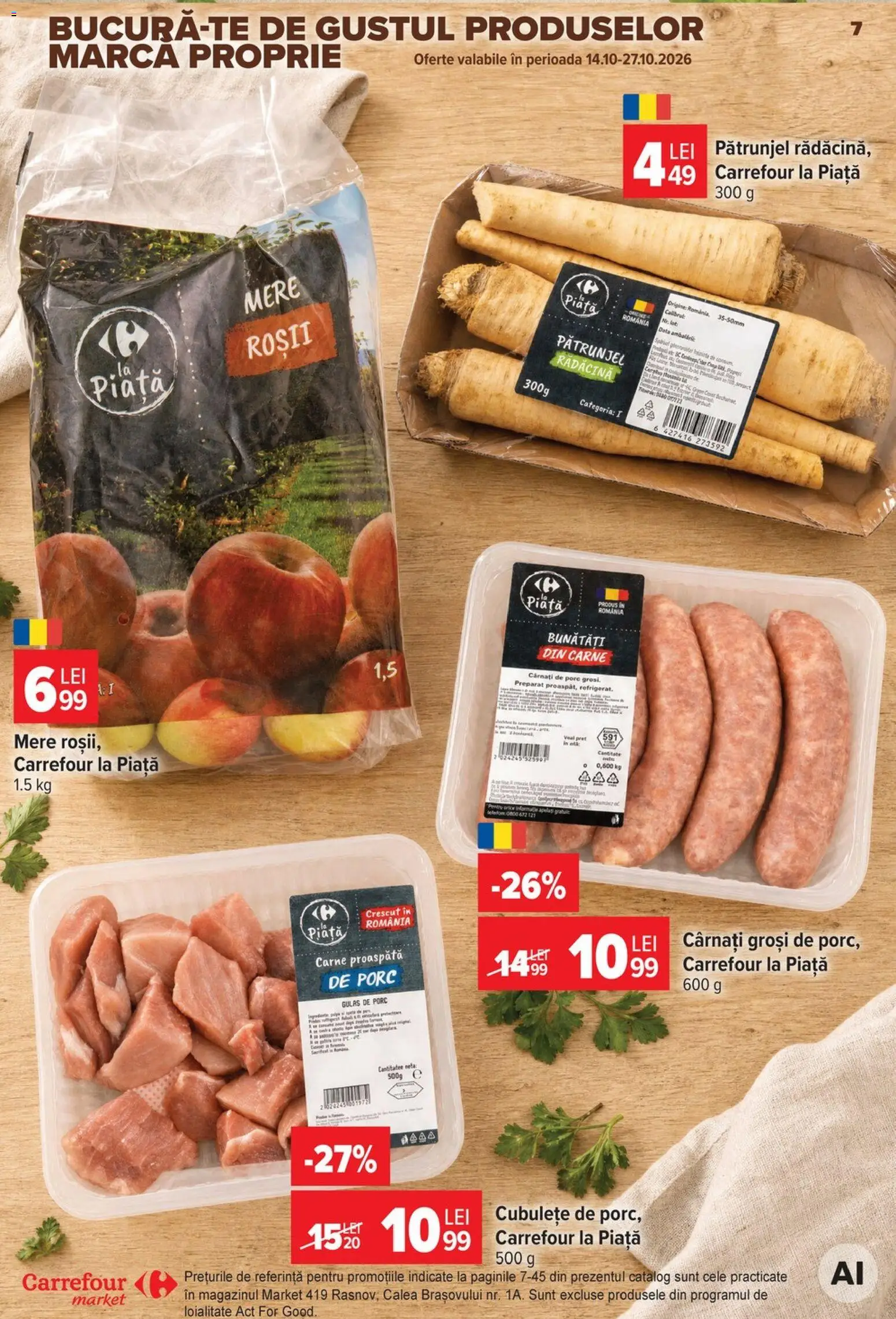 Catalog Carrefour 14 - 26 Octombrie 2026 | Pagina 7 | Produse: Pătrunjel, Roșii, Gulaș, Cârnați