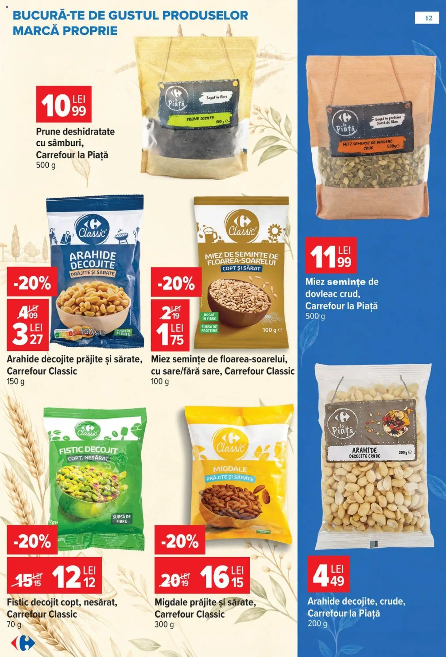 Catalog Carrefour 14 - 26 Octombrie 2026 | Pagina 12 | Produse: Dovleac, Carrefour Classic, Migdale, Prune
