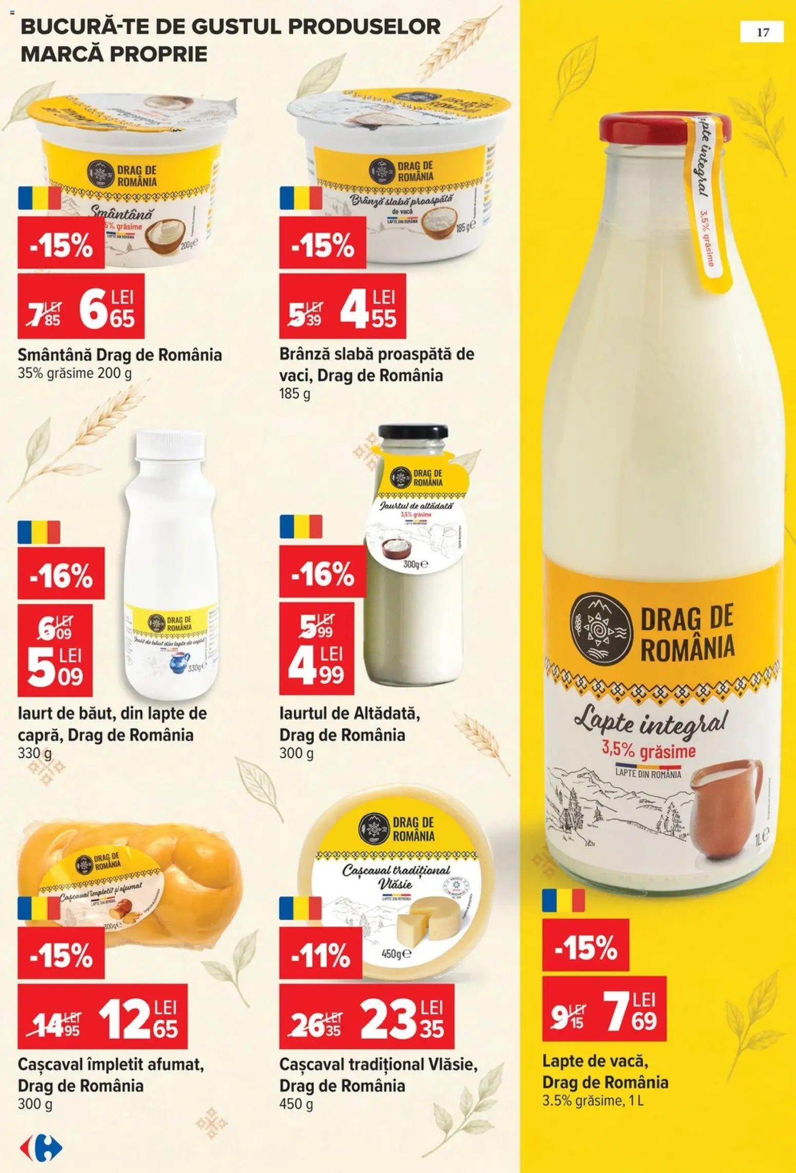 Catalog Carrefour 14 - 26 Octombrie 2026 | Pagina 17 | Produse: Cașcaval, Lapte, Brânză, Smântână