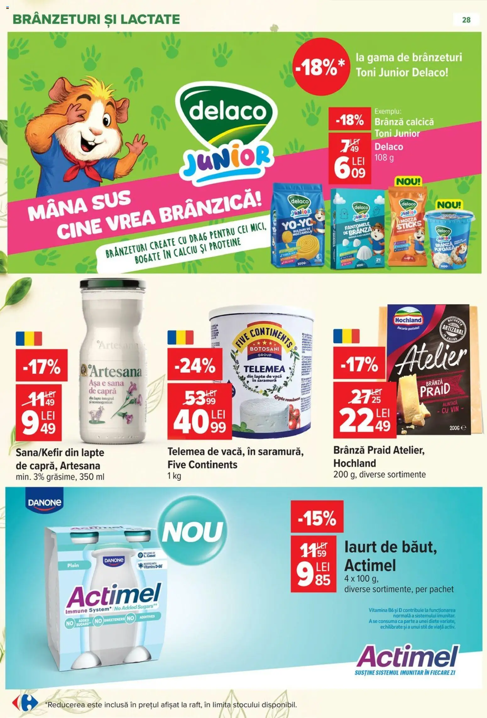 Catalog Carrefour 14 - 26 Octombrie 2026 | Pagina 28 | Produse: Lapte, Hochland, Vin, Actimel