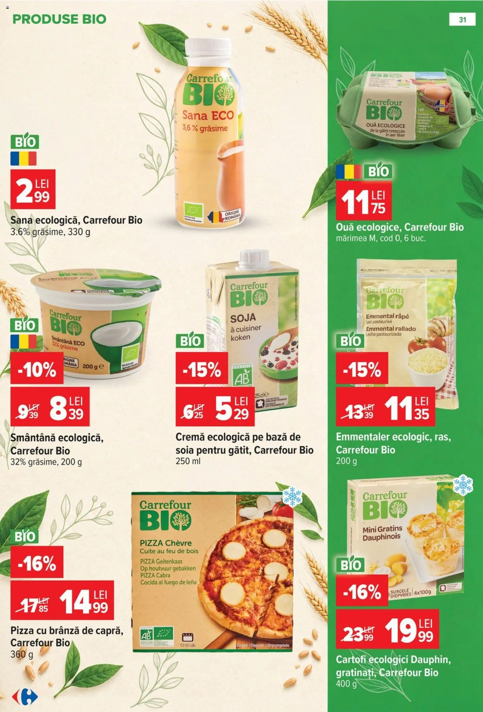 Catalog Carrefour 14 - 26 Octombrie 2026 | Pagina 31 | Produse: Bio, Pizza, Smântână, Cartofi