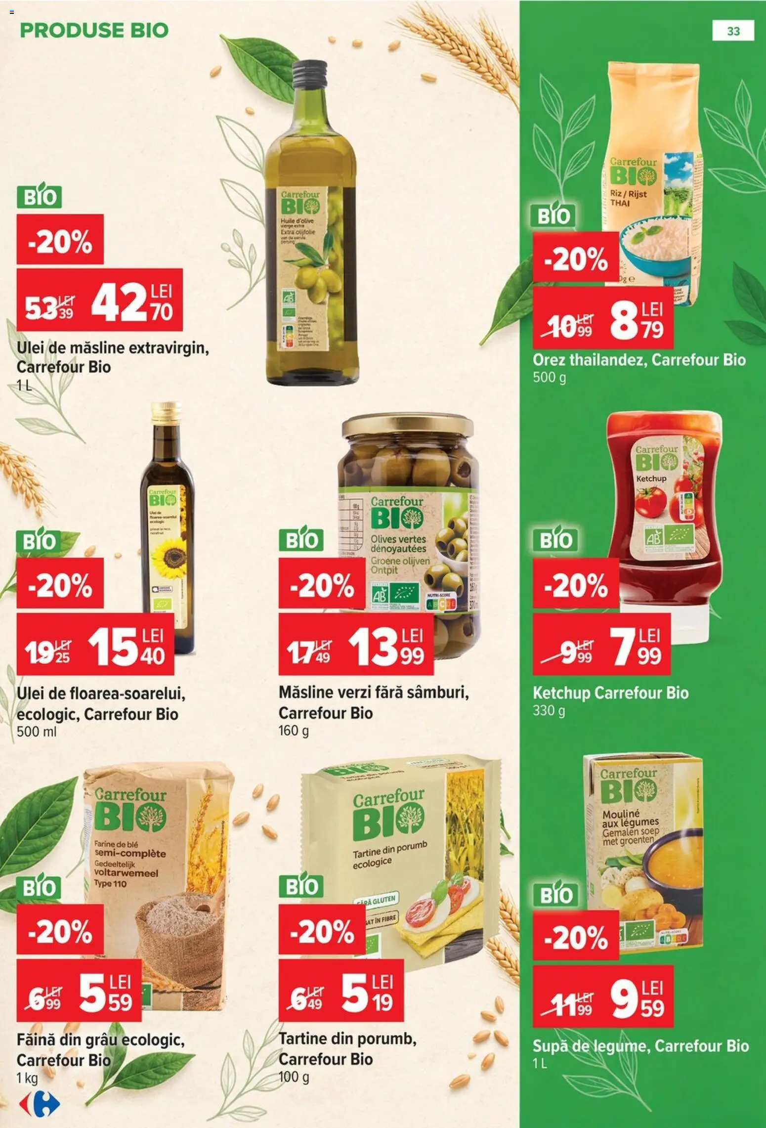Catalog Carrefour 14 - 26 Octombrie 2026 | Pagina 33 | Produse: Bio, Măsline, Ulei de masline, Orez