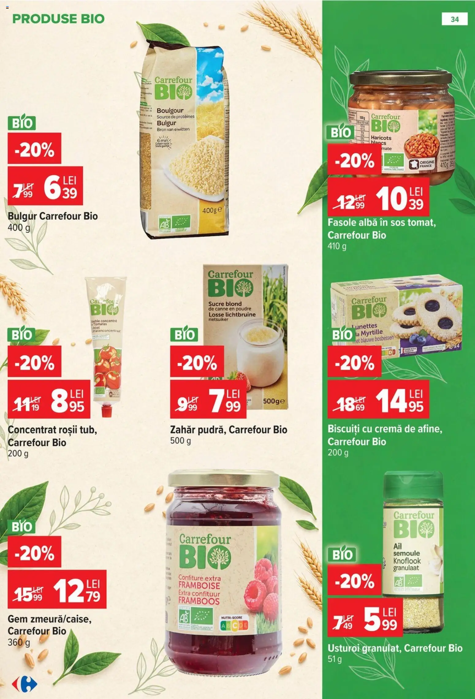 Catalog Carrefour 14 - 26 Octombrie 2026 | Pagina 34 | Produse: Alba, Cremă, Fasole albă, Zahăr