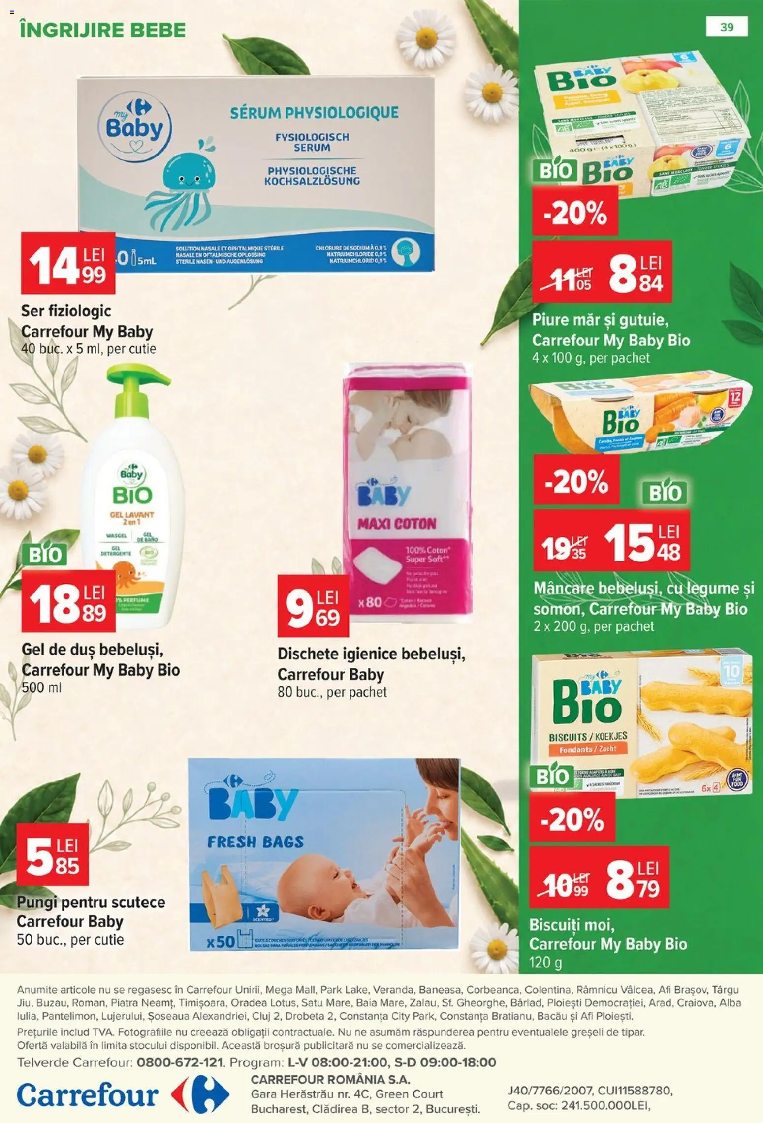 Catalog Carrefour 14 - 26 Octombrie 2026 | Pagina 39 | Produse: Baby, Alba, Biscuiți, Legume