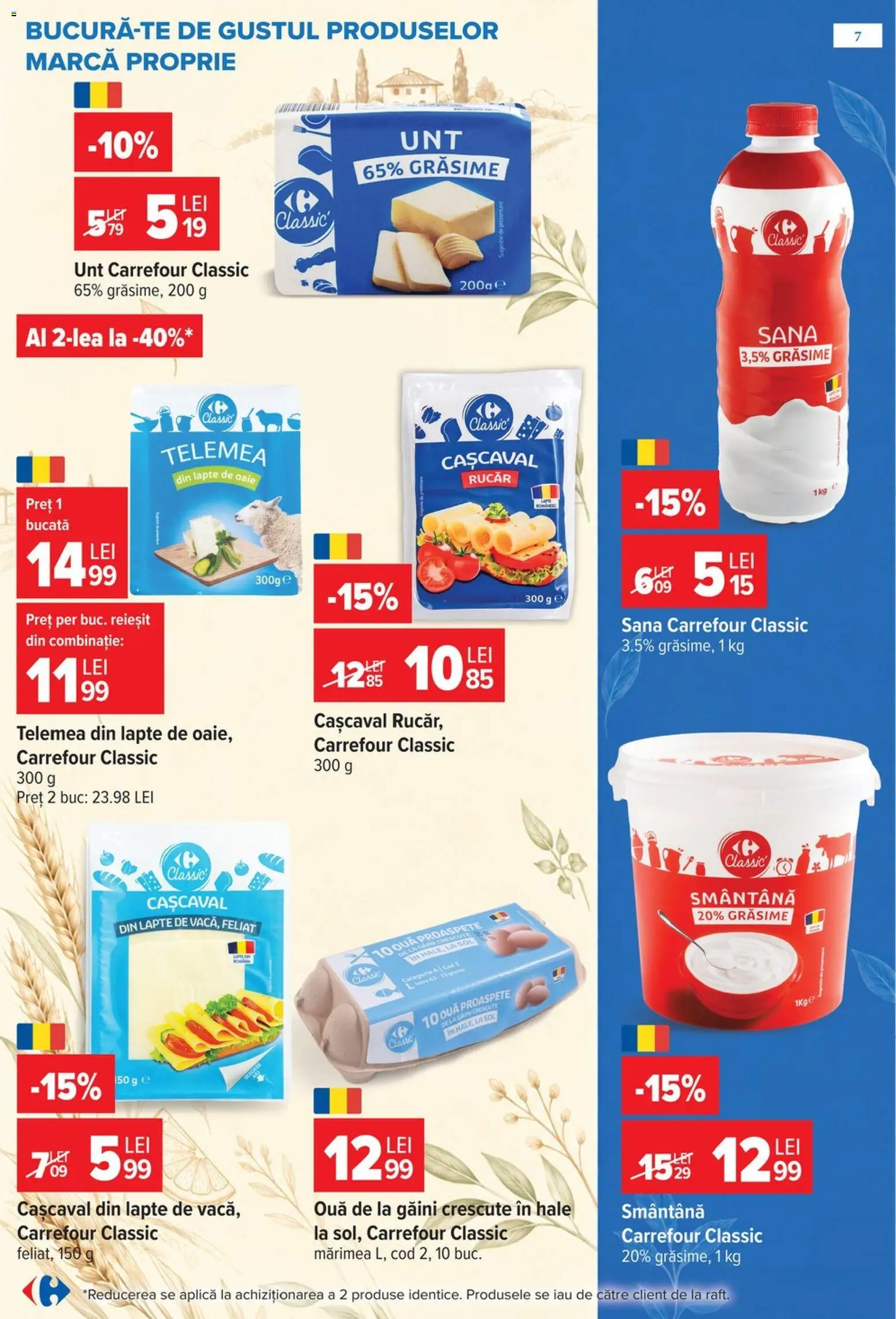 Catalog Carrefour 14 - 26 Octombrie 2026 | Pagina 7 | Produse: Carrefour Classic, Aplică, Cașcaval, Unt