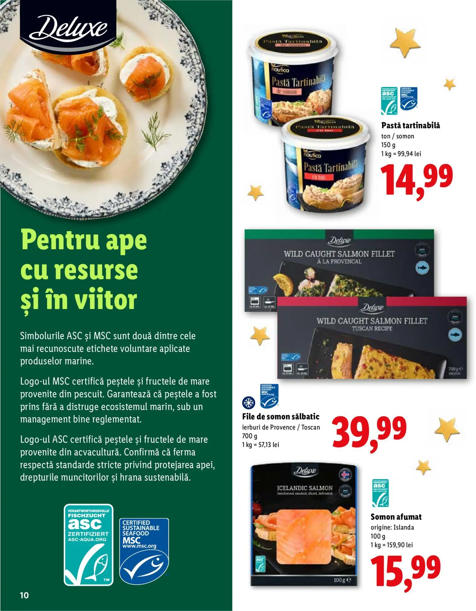 Catalog LIDL 19 Octombrie - 30 Decembrie 2026 | Pagina 10 | Produse: Somon afumat, Somon, Deluxe