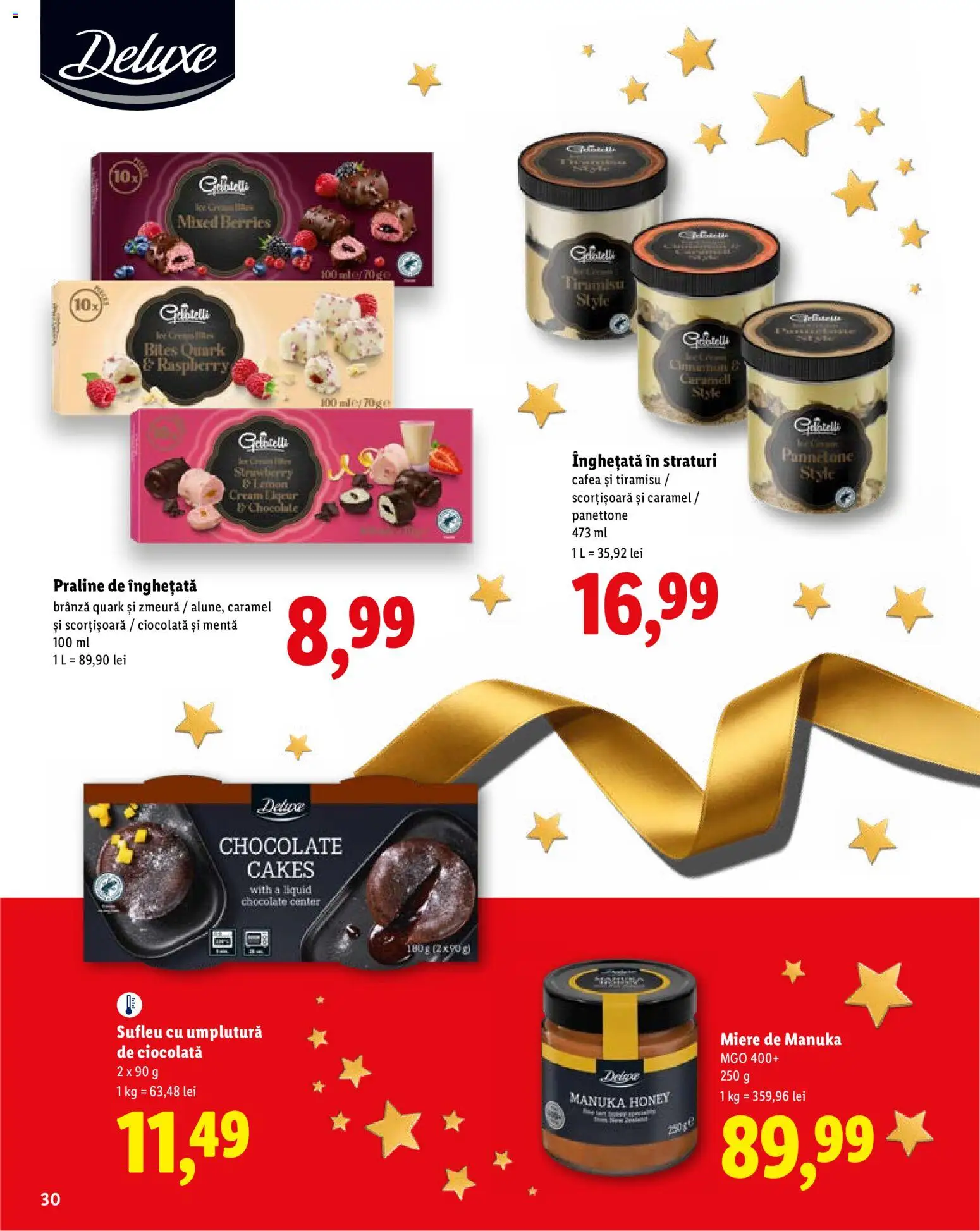 Catalog LIDL 19 Octombrie - 30 Decembrie 2026 | Pagina 30 | Produse: Gelatelli, Ciocolată, Înghețată, Deluxe