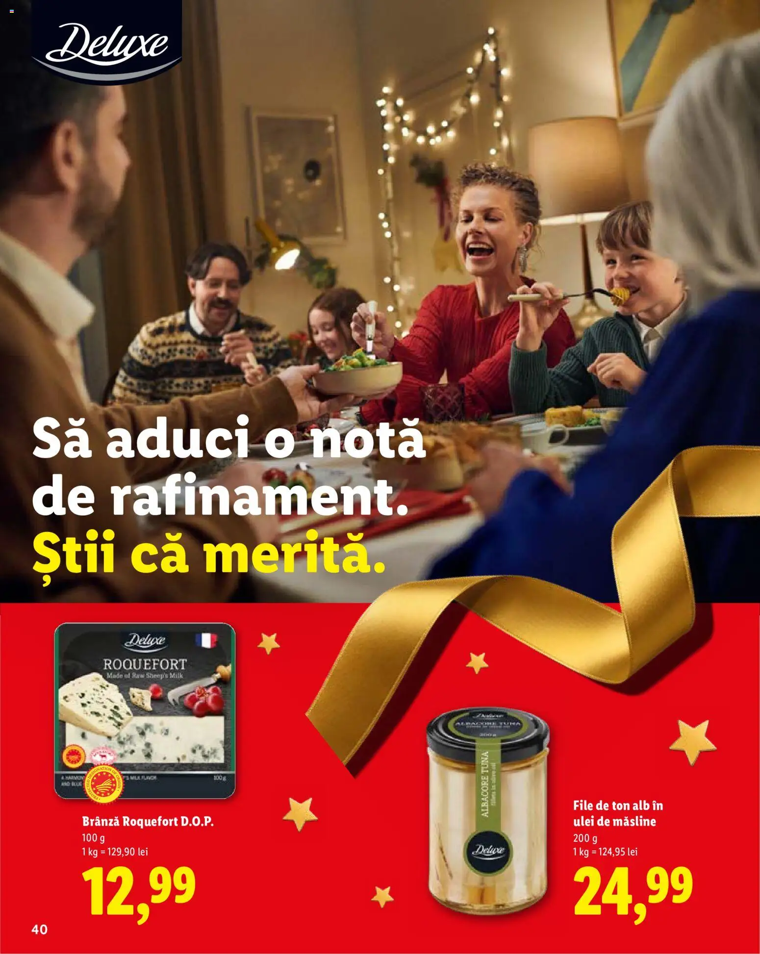 Catalog LIDL 19 Octombrie - 30 Decembrie 2026 | Pagina 40 | Produse: Măsline, Ulei de masline, Brânză, Deluxe
