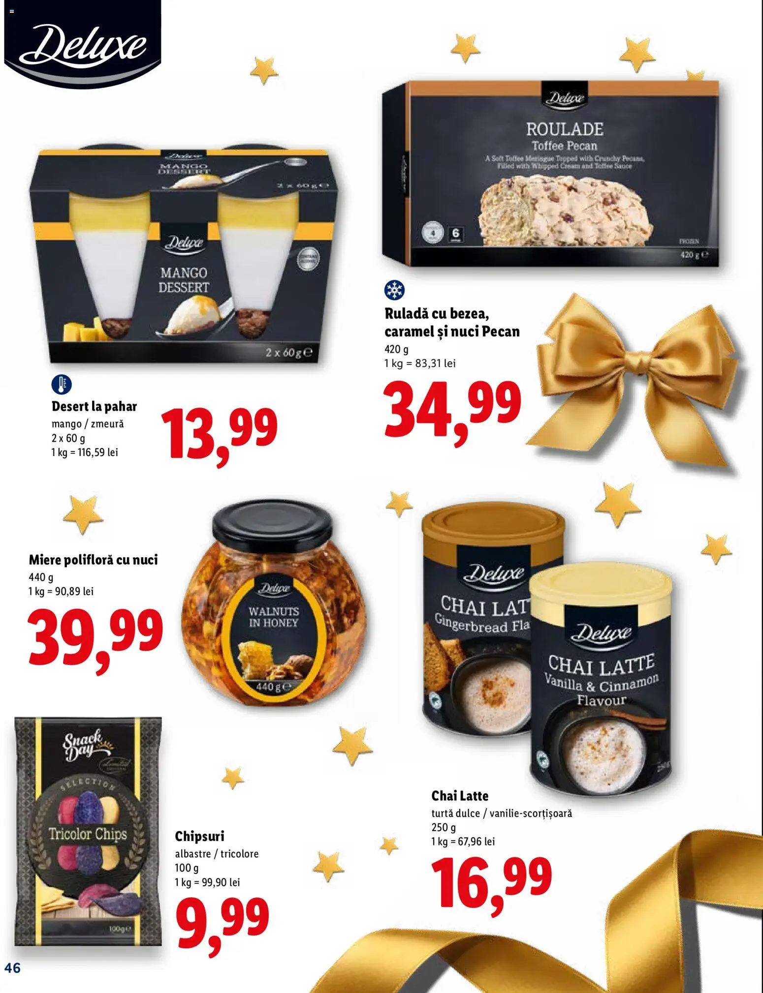 Catalog LIDL 19 Octombrie - 30 Decembrie 2026 | Pagina 46 | Produse: Zmeură, Ruladă, Chipsuri, Desert