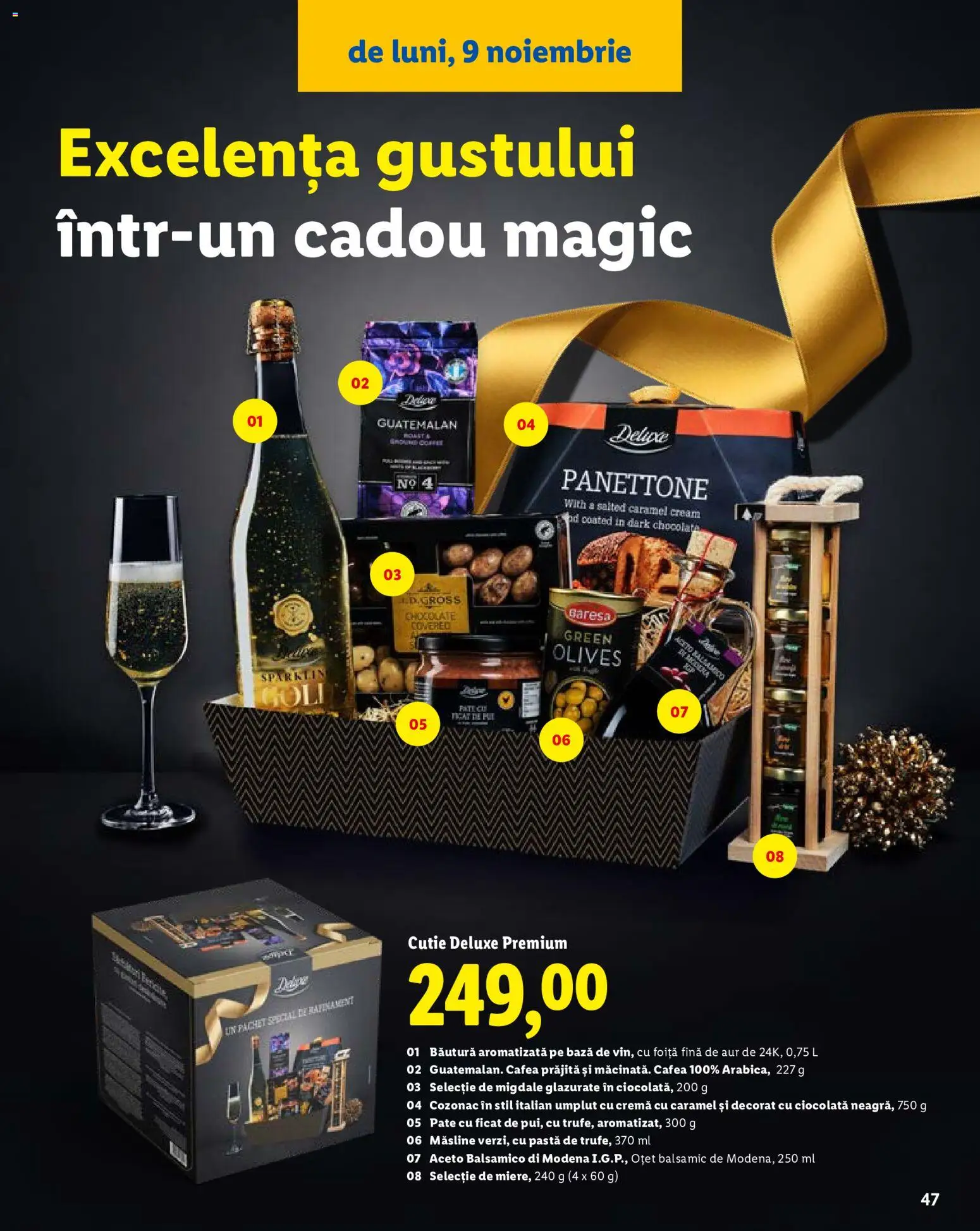 Catalog LIDL 19 Octombrie - 30 Decembrie 2026 | Pagina 47 | Produse: Migdale, Ciocolată, Oțet, Deluxe