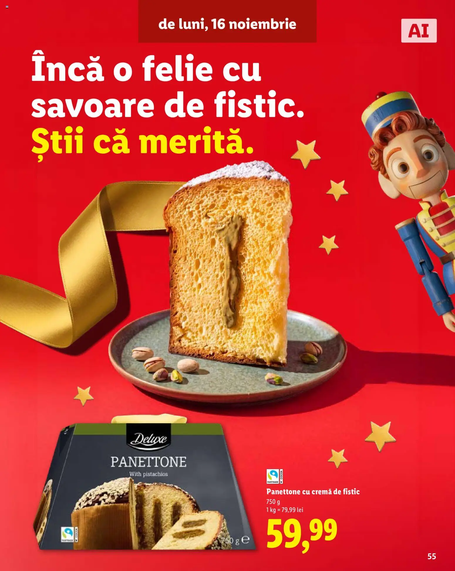 Catalog LIDL 19 Octombrie - 30 Decembrie 2026 | Pagina 55 | Produse: Cremă, Fistic, Deluxe