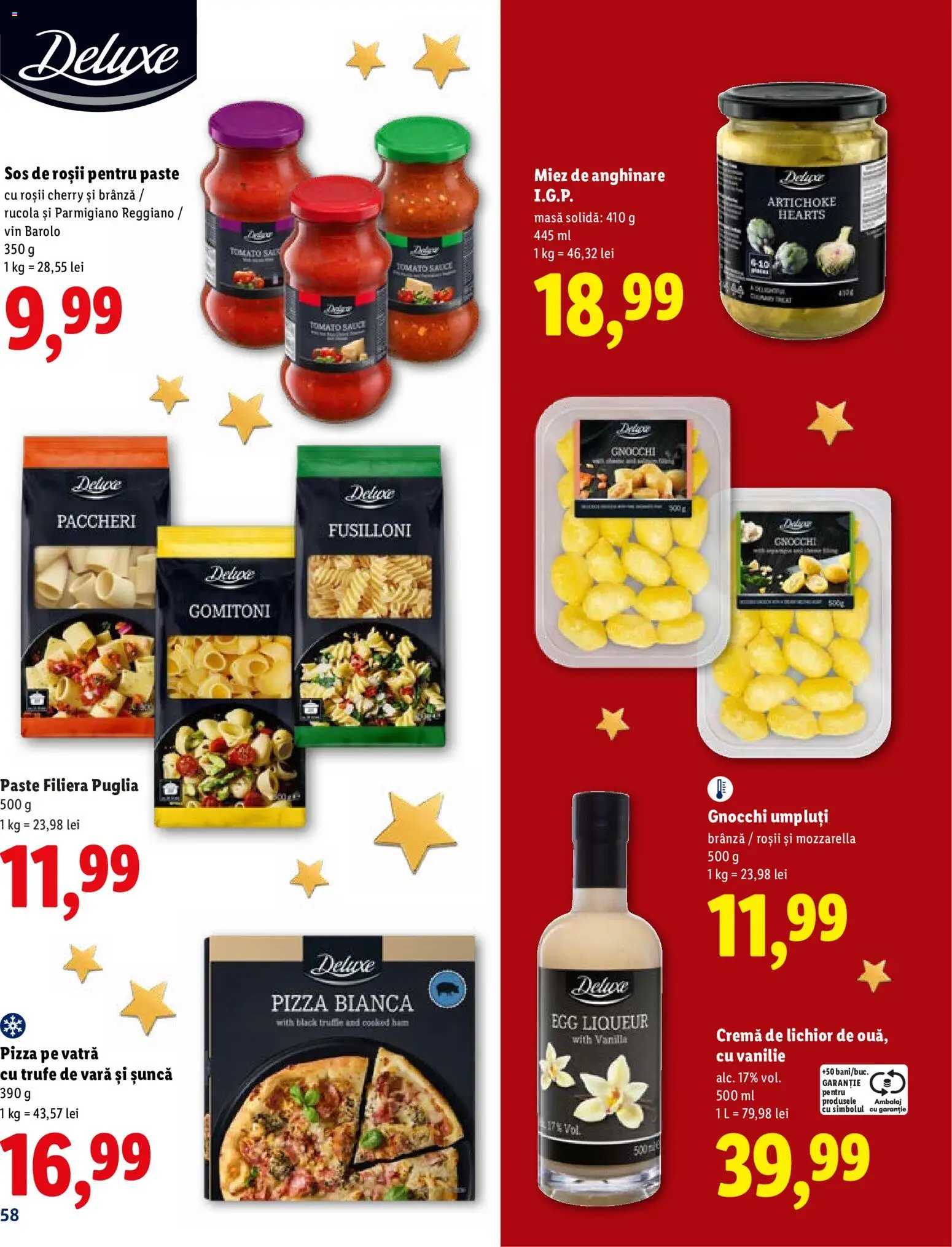 Catalog LIDL 19 Octombrie - 30 Decembrie 2026 | Pagina 58 | Produse: Sos de roșii, Brânză, Pizza, Vin