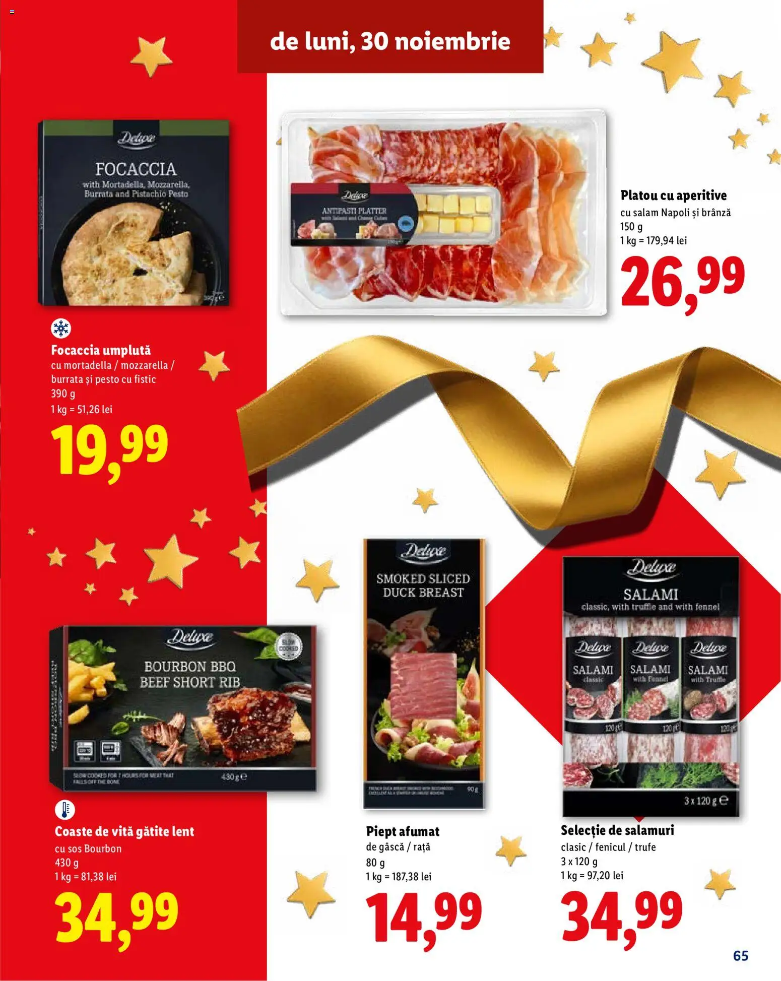 Catalog LIDL 19 Octombrie - 30 Decembrie 2026 | Pagina 65 | Produse: Burrata, Focaccia, Brânză, Salam