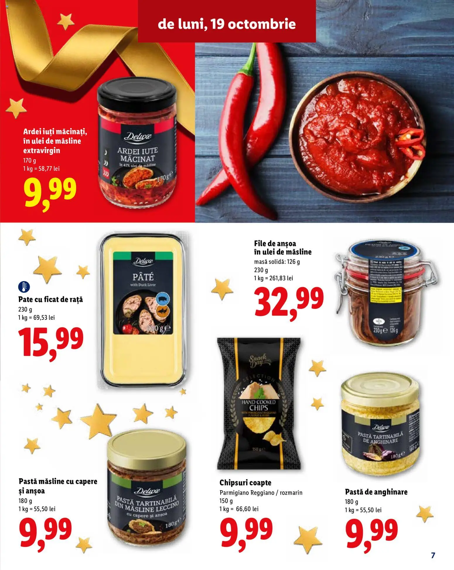 Catalog LIDL 19 Octombrie - 30 Decembrie 2026 | Pagina 7 | Produse: Măsline, Ulei de masline, Ardei iute, Deluxe