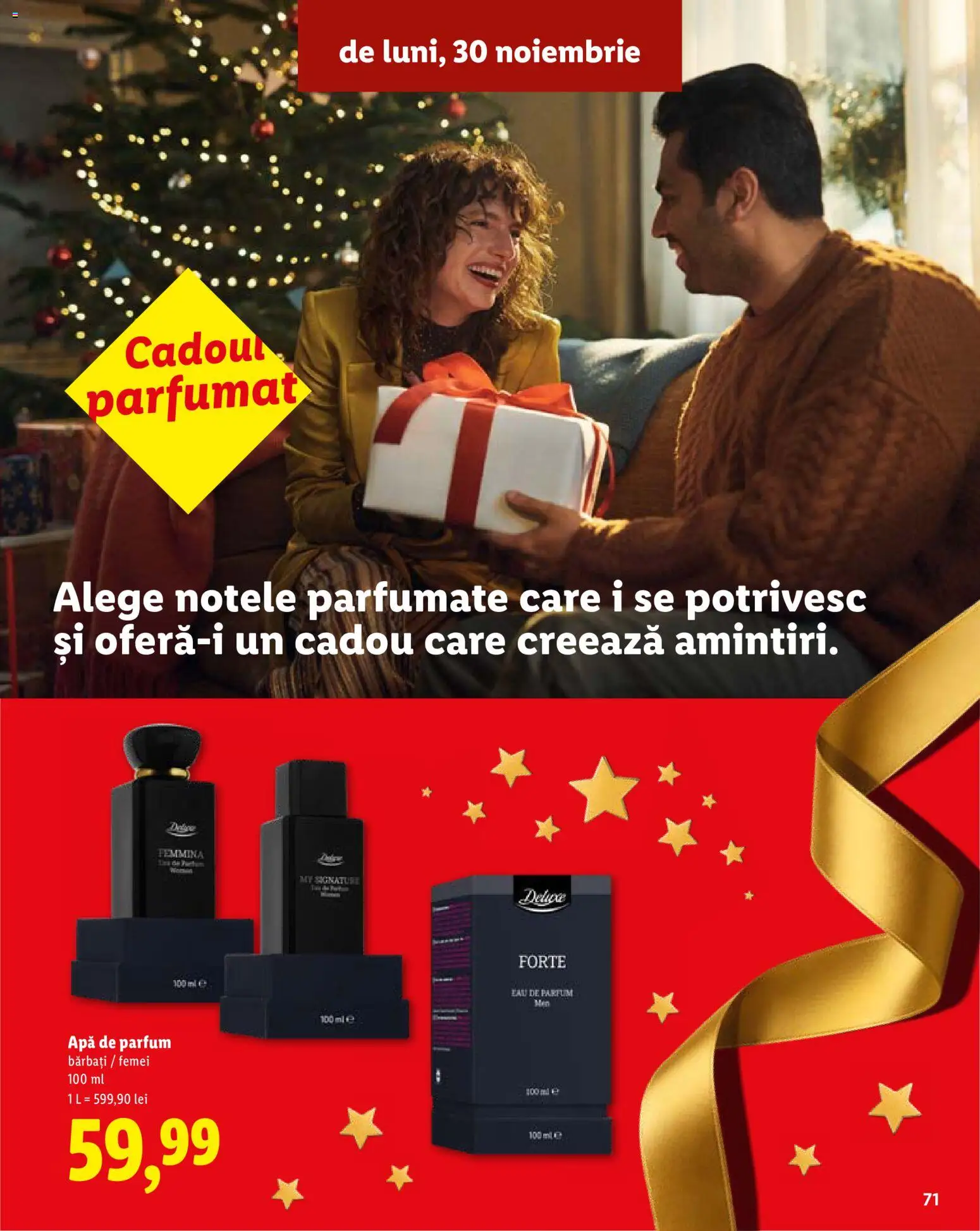 Catalog LIDL 19 Octombrie - 30 Decembrie 2026 | Pagina 71 | Produse: Apă de parfum, Parfum, Apă, Deluxe