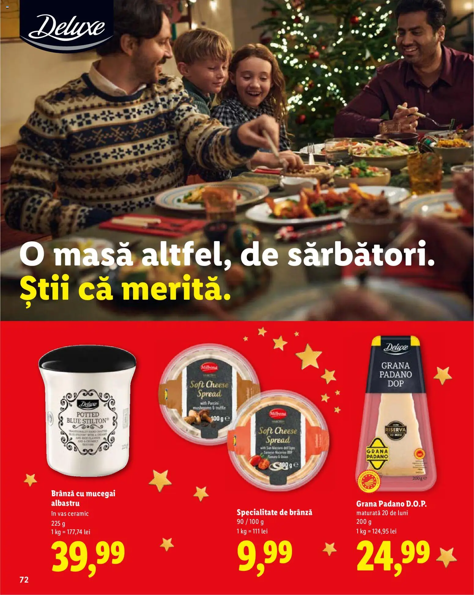 Catalog LIDL 19 Octombrie - 30 Decembrie 2026 | Pagina 72 | Produse: Masă, Brânză, Brânză cu mucegai, Deluxe