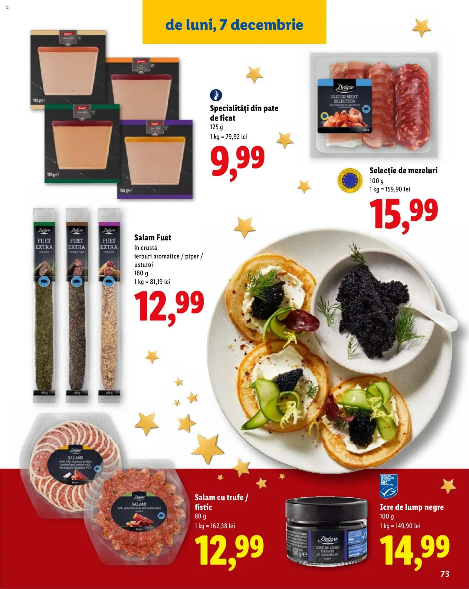 Catalog LIDL 19 Octombrie - 30 Decembrie 2026 | Pagina 73 | Produse: Salam, Fistic, Deluxe, Usturoi