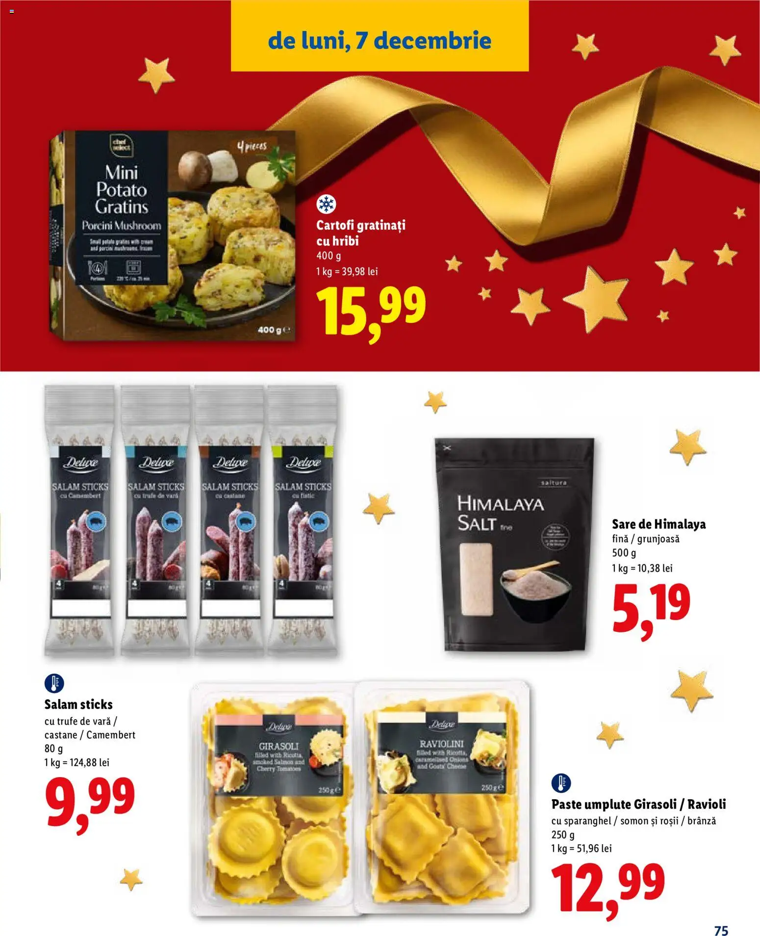 Catalog LIDL 19 Octombrie - 30 Decembrie 2026 | Pagina 75 | Produse: Somon, Paste, Cartofi, Deluxe